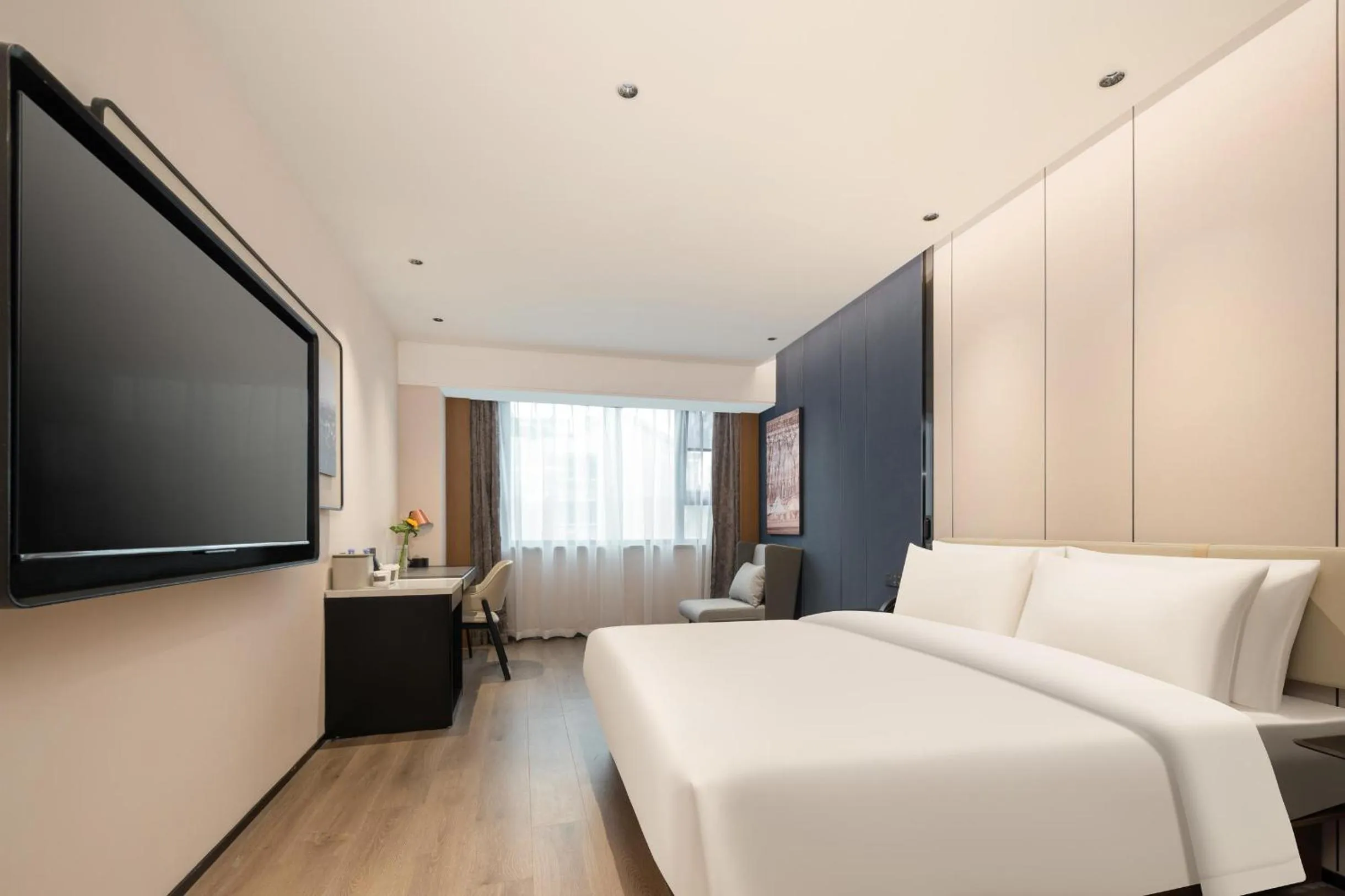 Bed in Atour Hotel Fuzhou Jinshan Aegean Sea