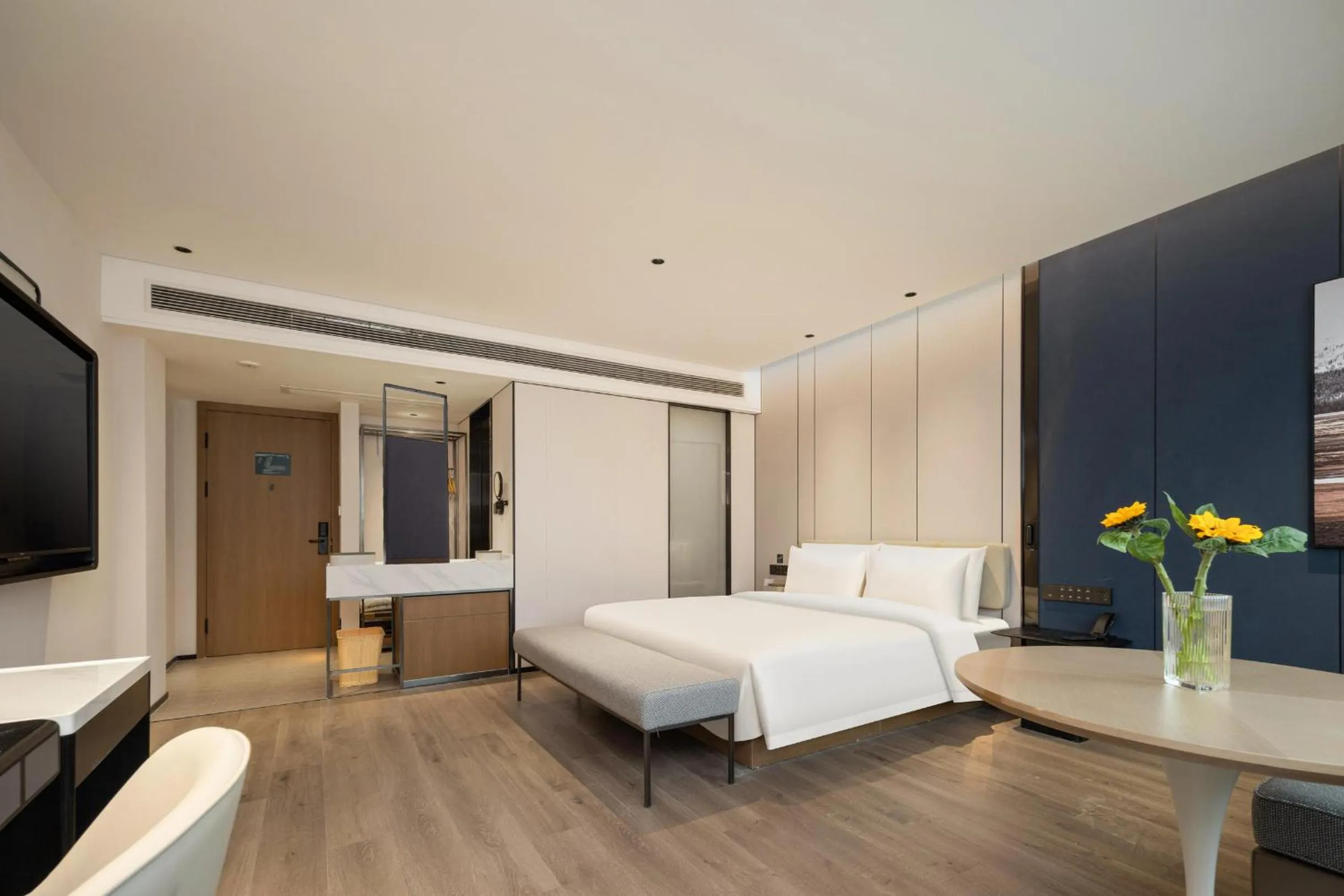 Bed in Atour Hotel Fuzhou Jinshan Aegean Sea