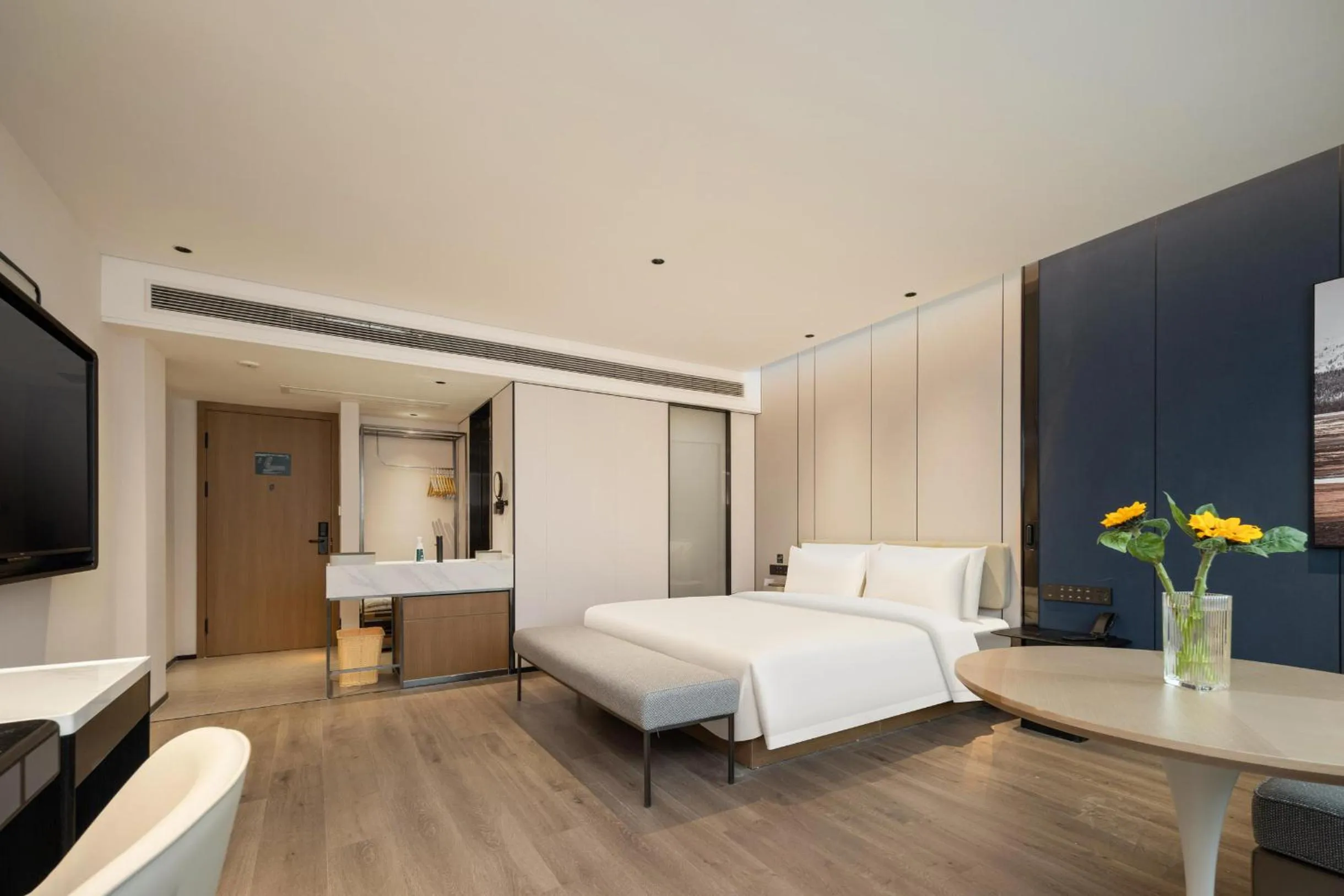 Bed in Atour Hotel Fuzhou Jinshan Aegean Sea