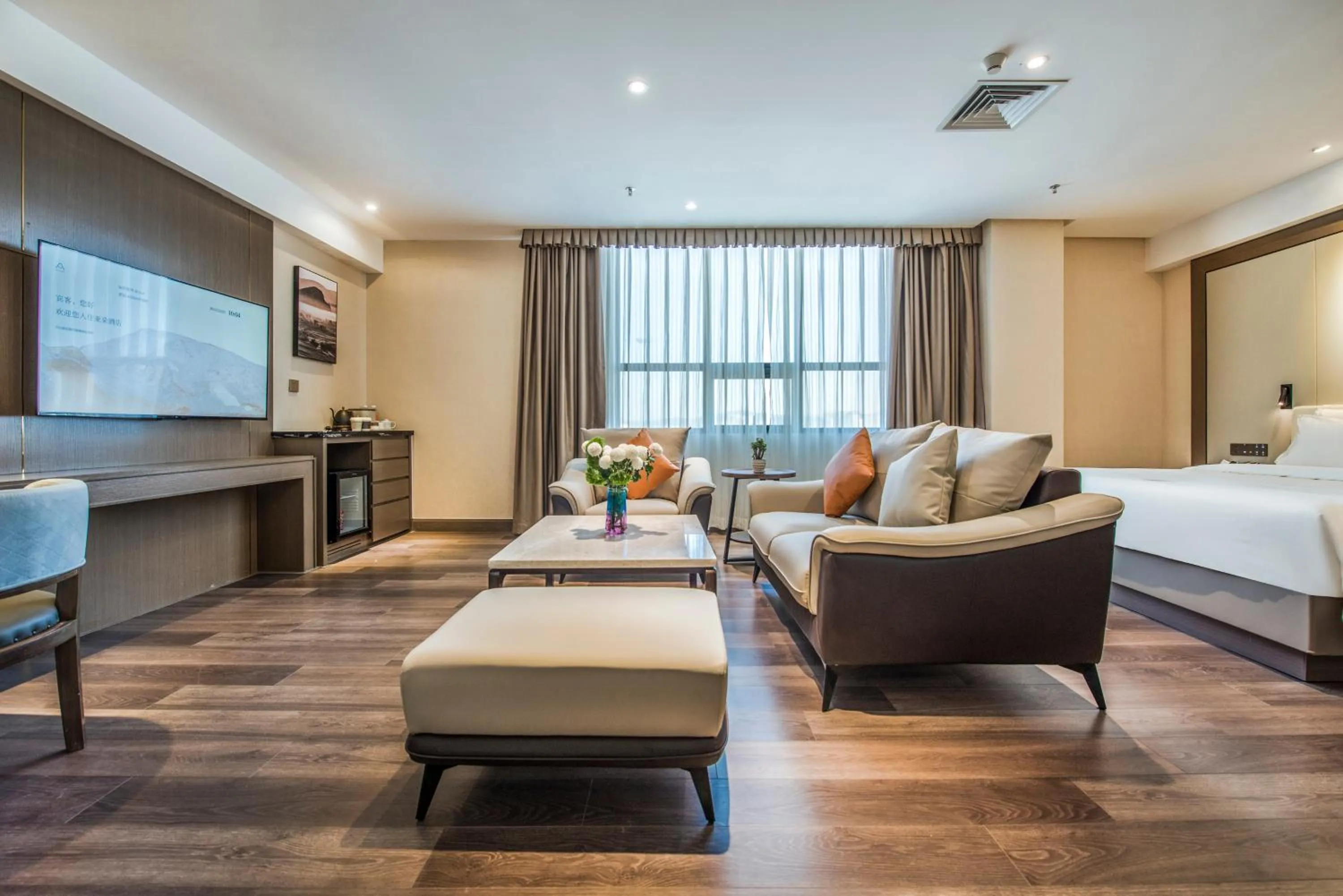 Bed in Atour X Hotel Yangjiang Jiangcheng Junyi Plaza