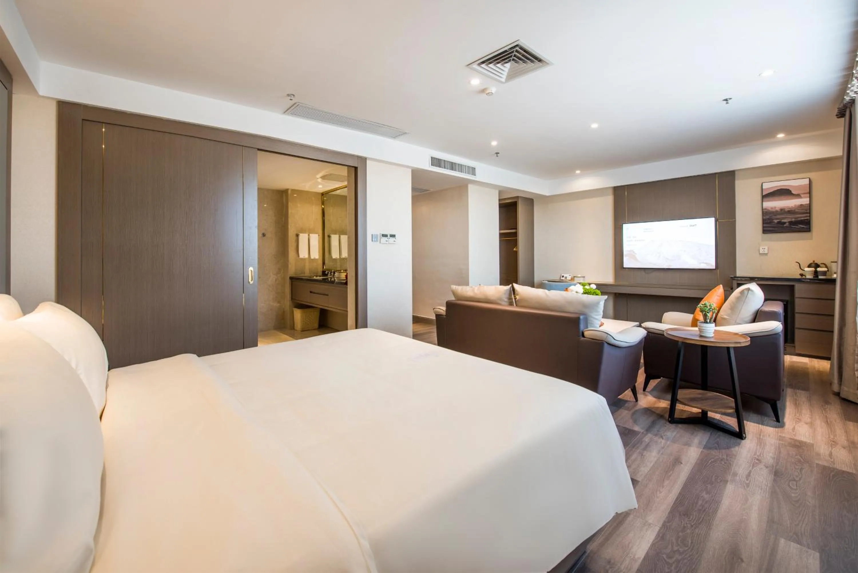 Bed in Atour X Hotel Yangjiang Jiangcheng Junyi Plaza