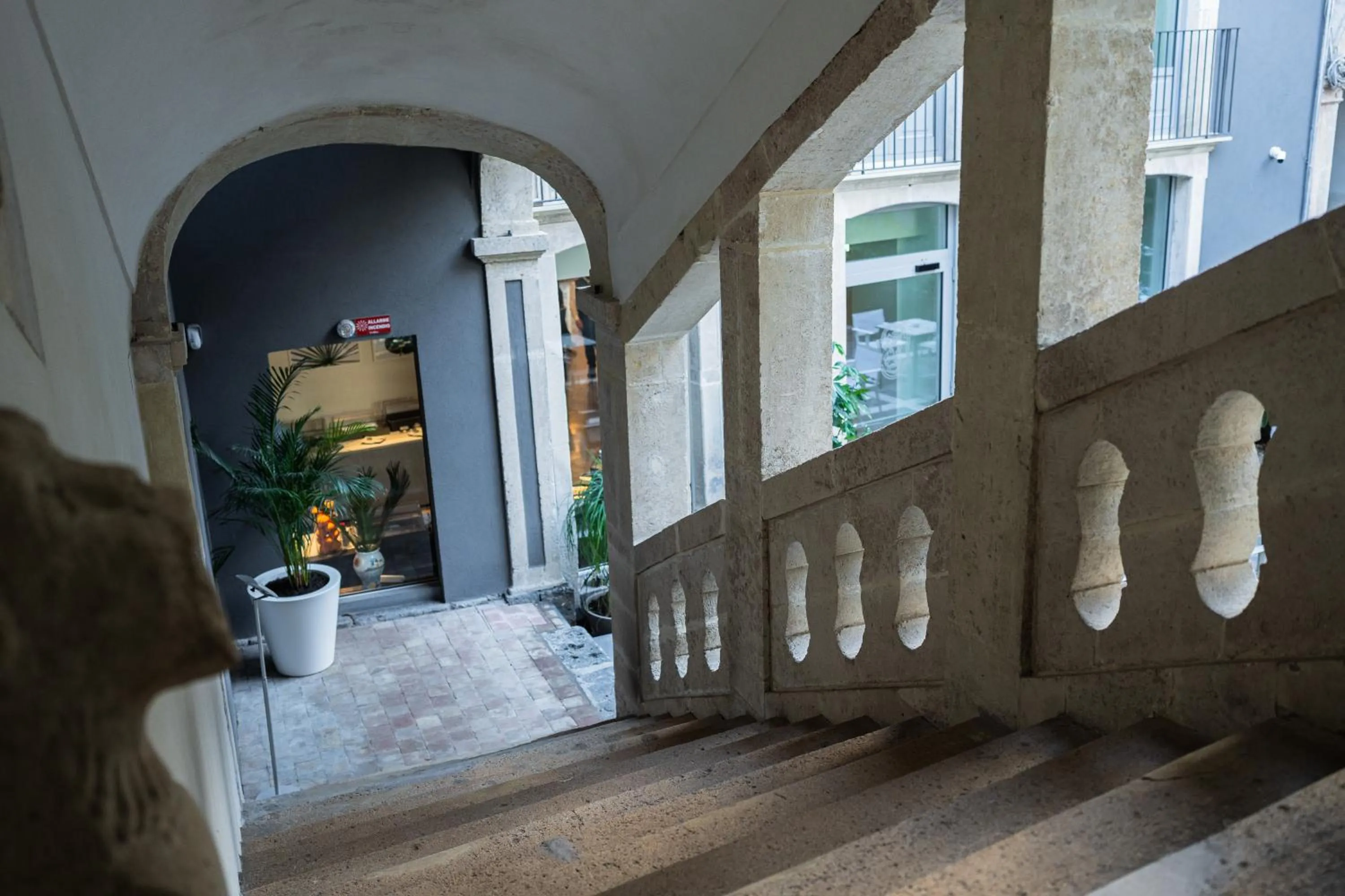 Inner courtyard view in Palazzo Sangiorgio