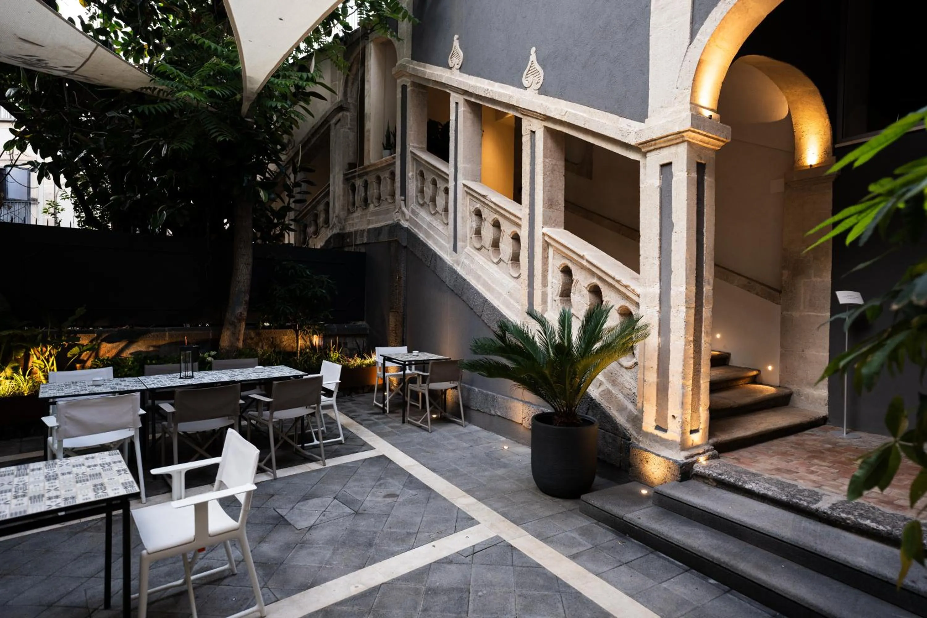 Inner courtyard view in Palazzo Sangiorgio