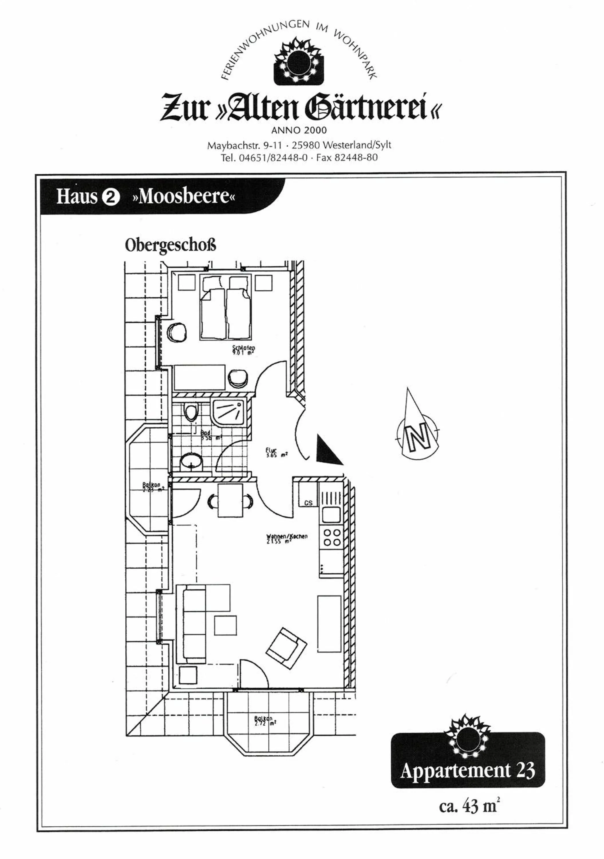 Floor plan in Zur Alten Gärtnerei