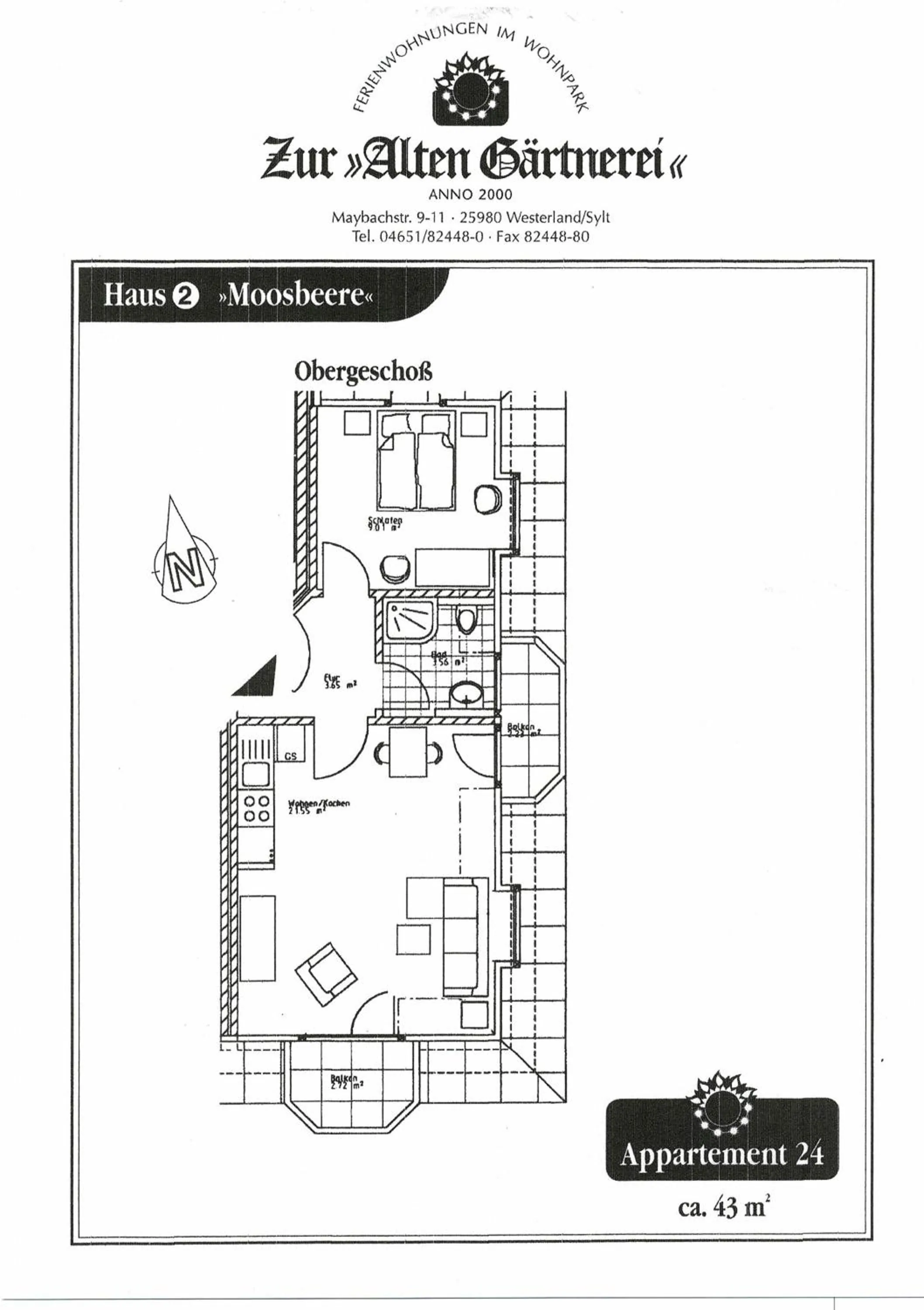 Floor plan in Zur Alten Gärtnerei