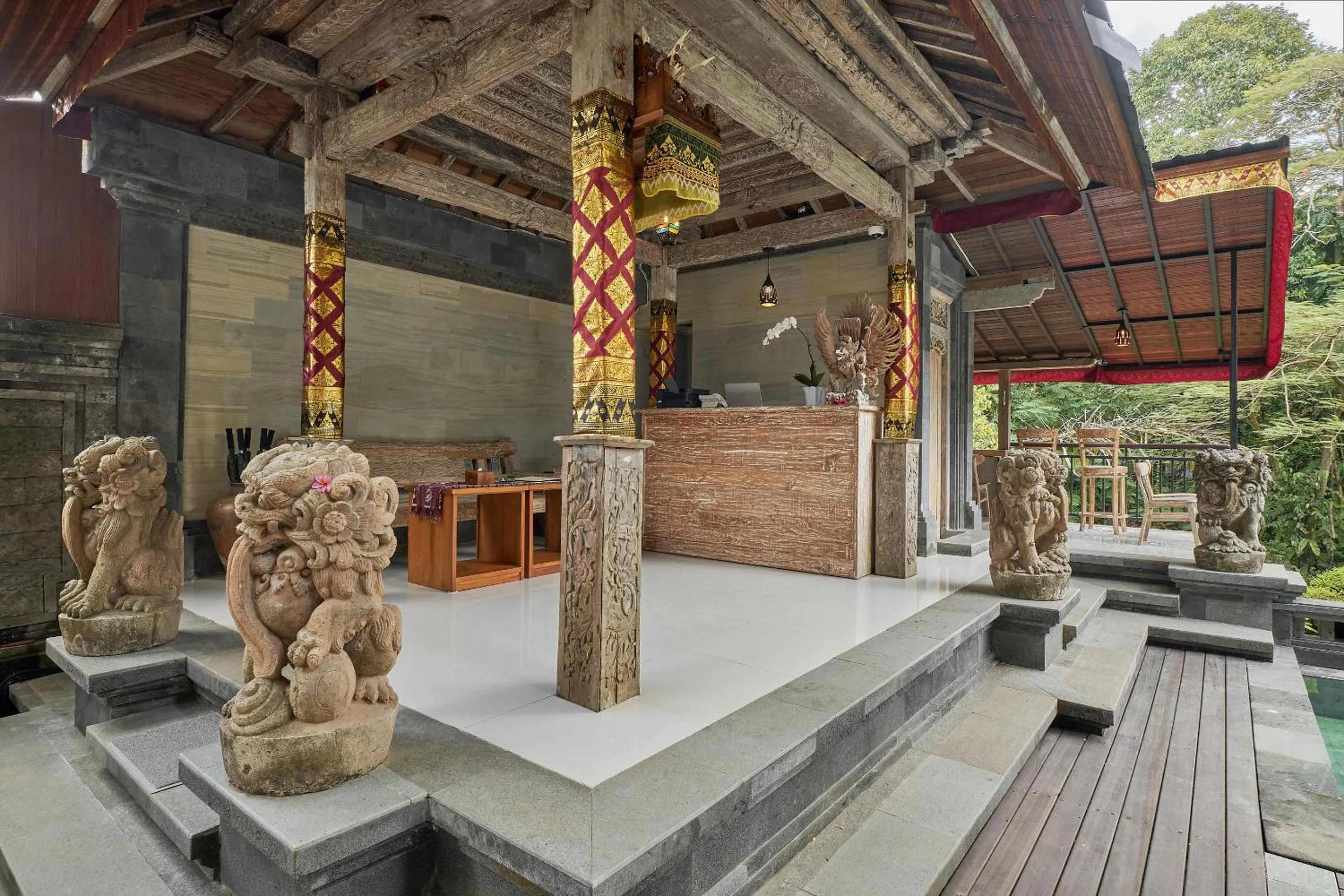 Lobby or reception in Tigata Ubud Cottage