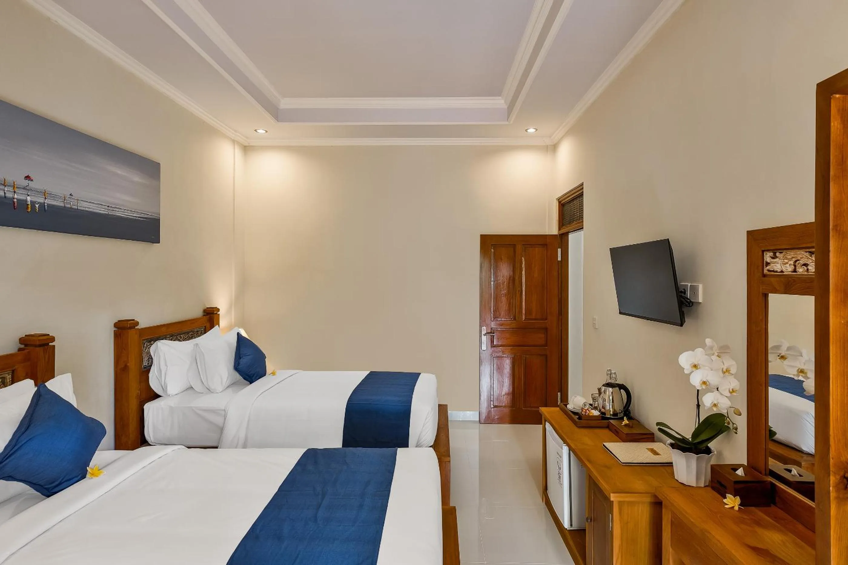 Bed in Tigata Ubud Cottage