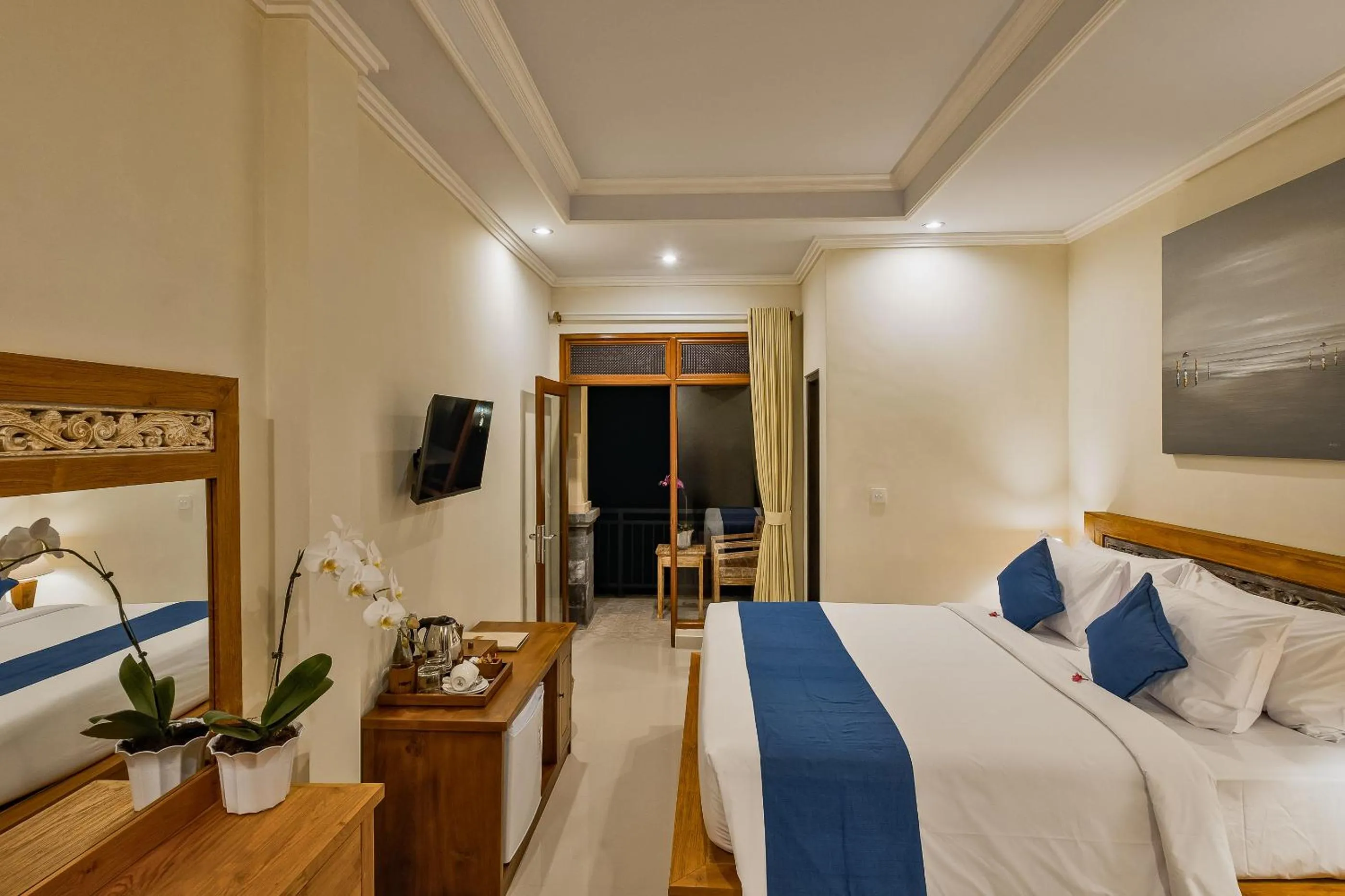 Bed in Tigata Ubud Cottage