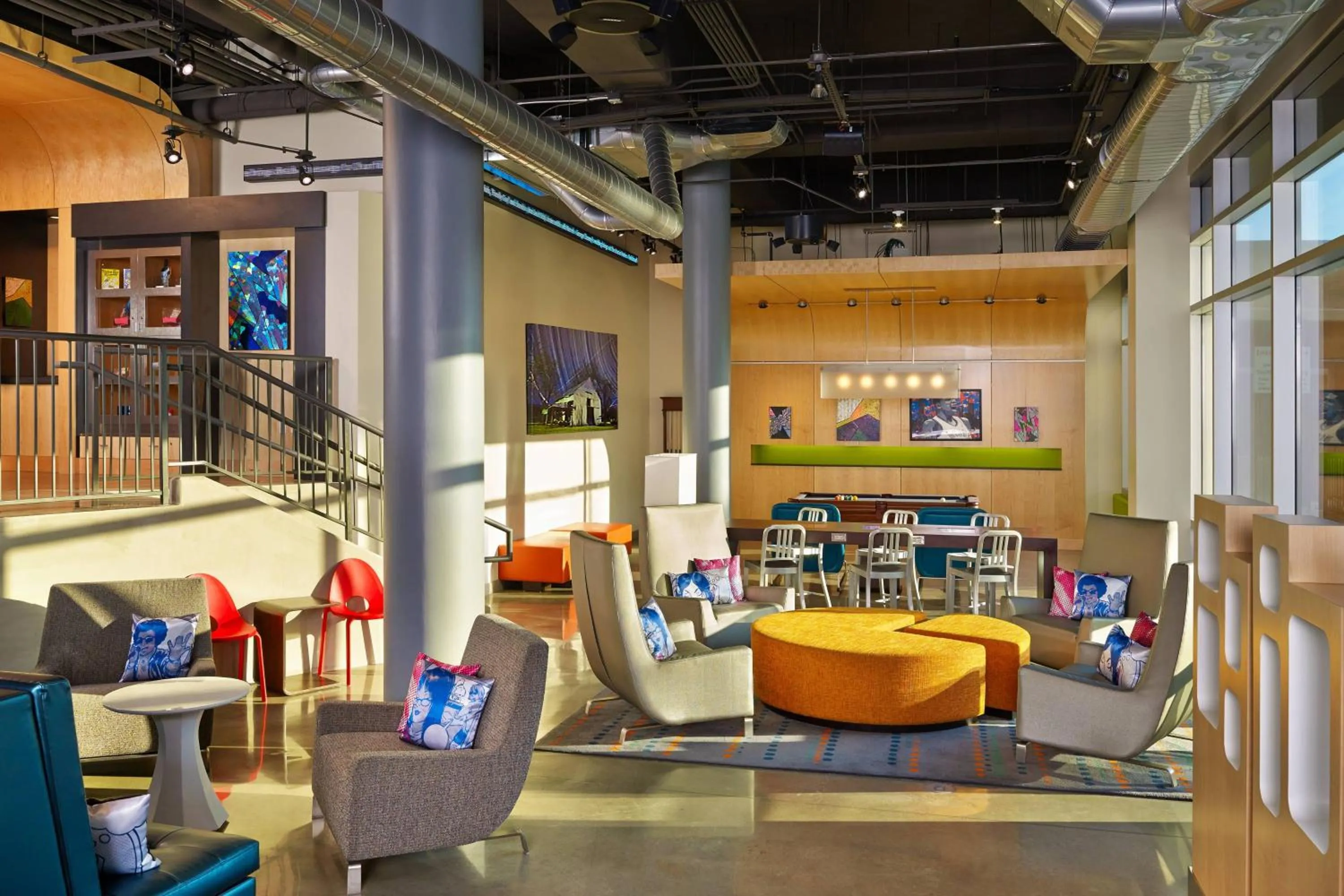 Lobby or reception in Aloft Oklahoma City Downtown – Bricktown