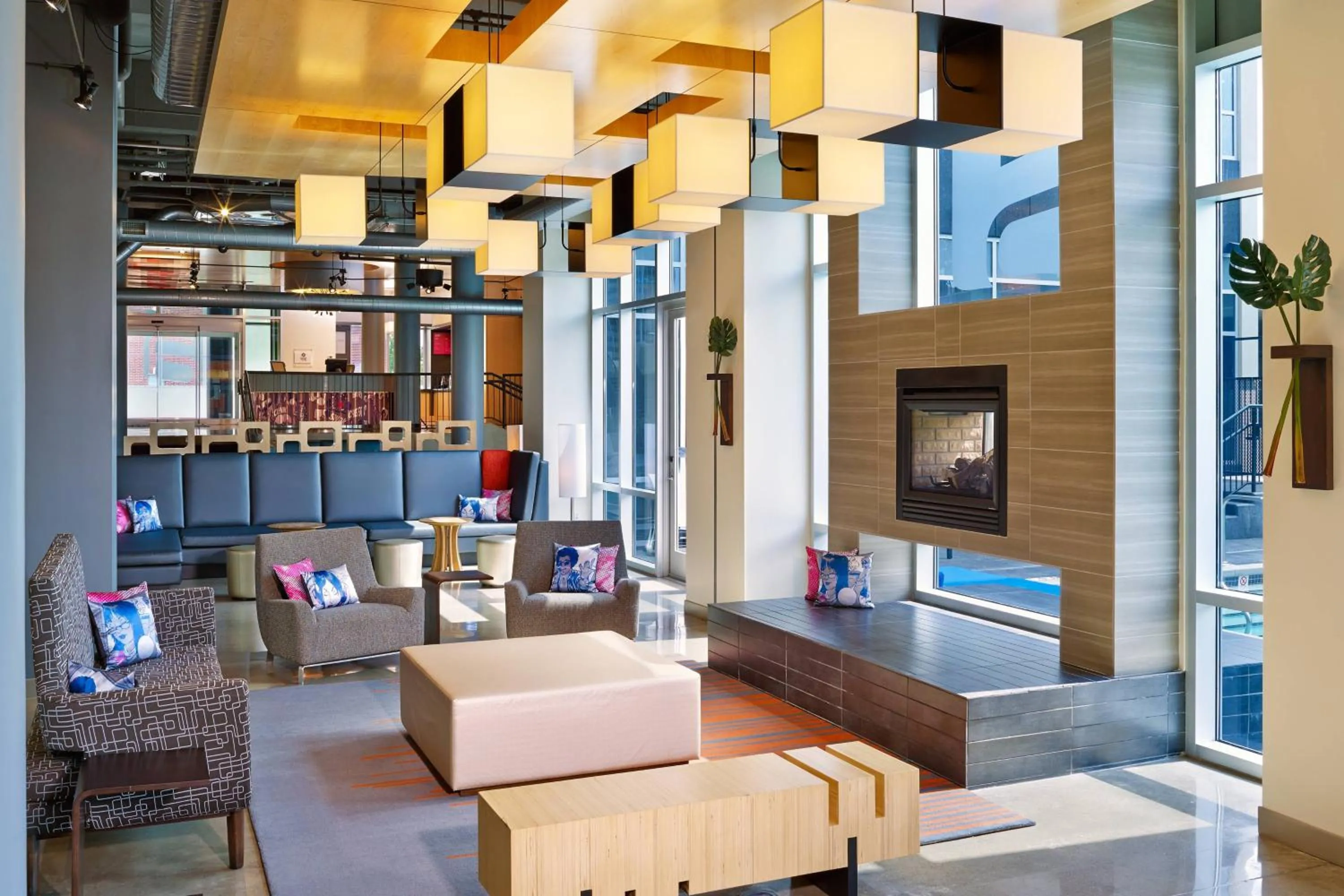 Lobby or reception in Aloft Oklahoma City Downtown – Bricktown