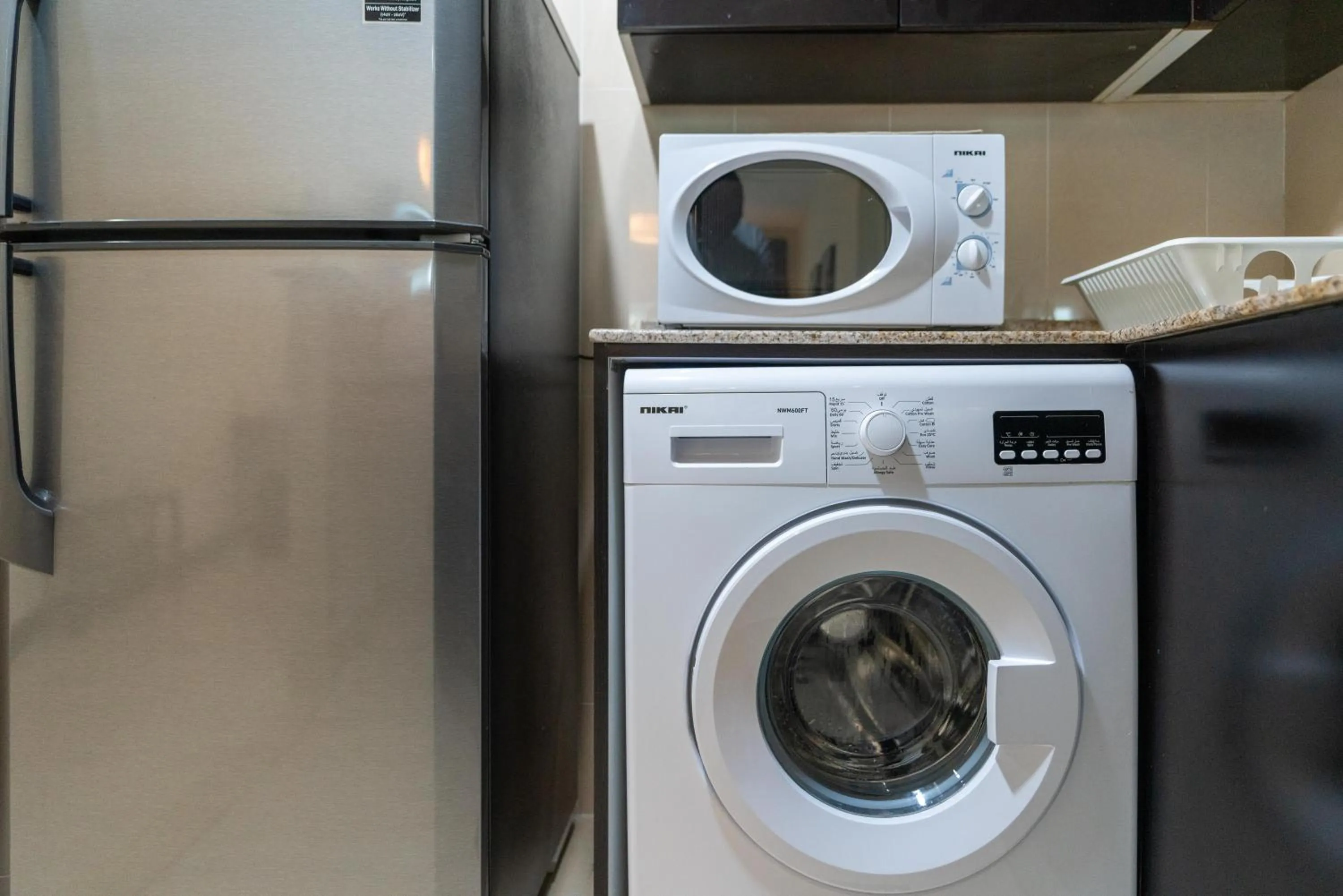 washing machine in White Sage - Gorgeous Apartment in JLT Near the Metro Station