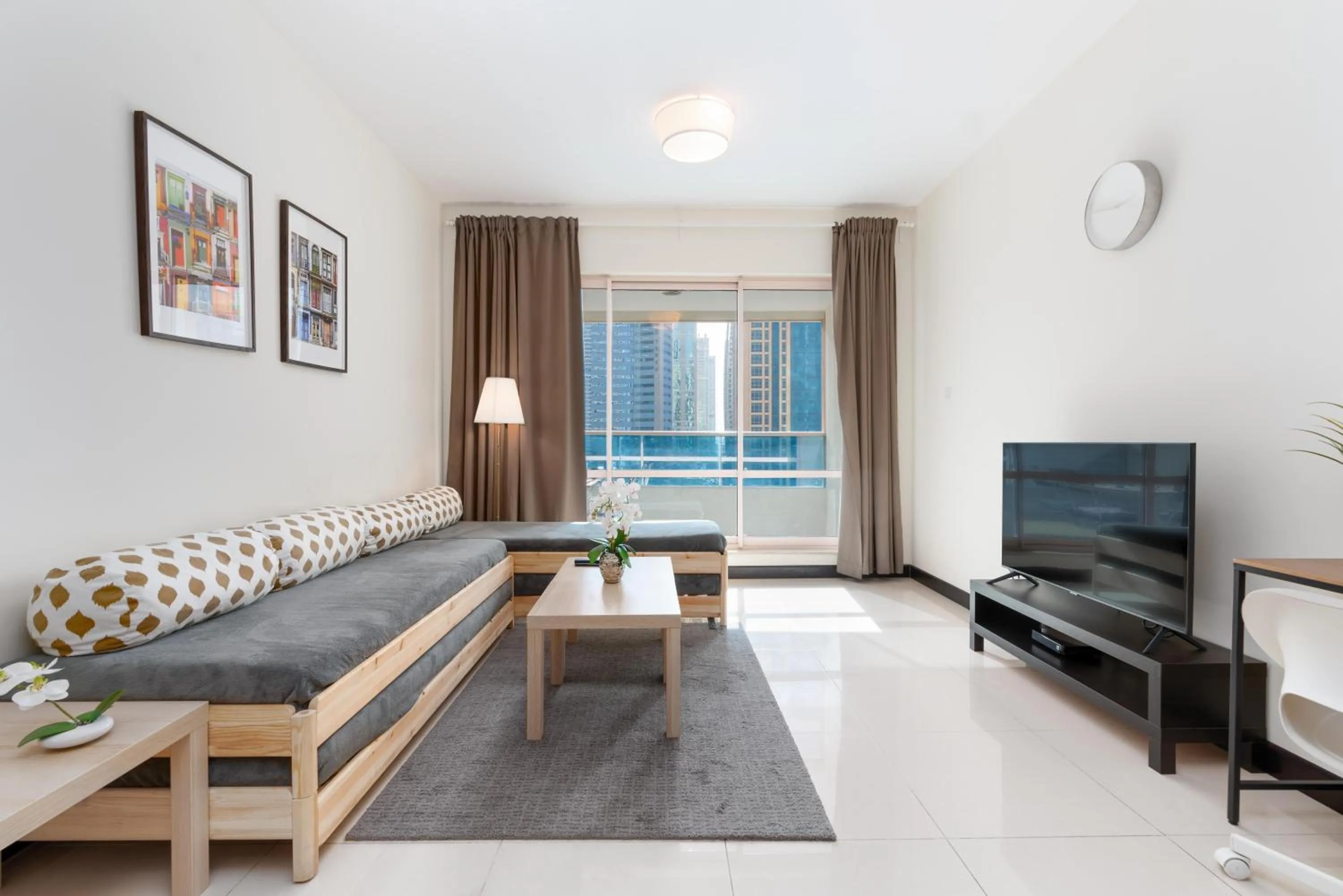 Living room in White Sage - Gorgeous Apartment in JLT Near the Metro Station