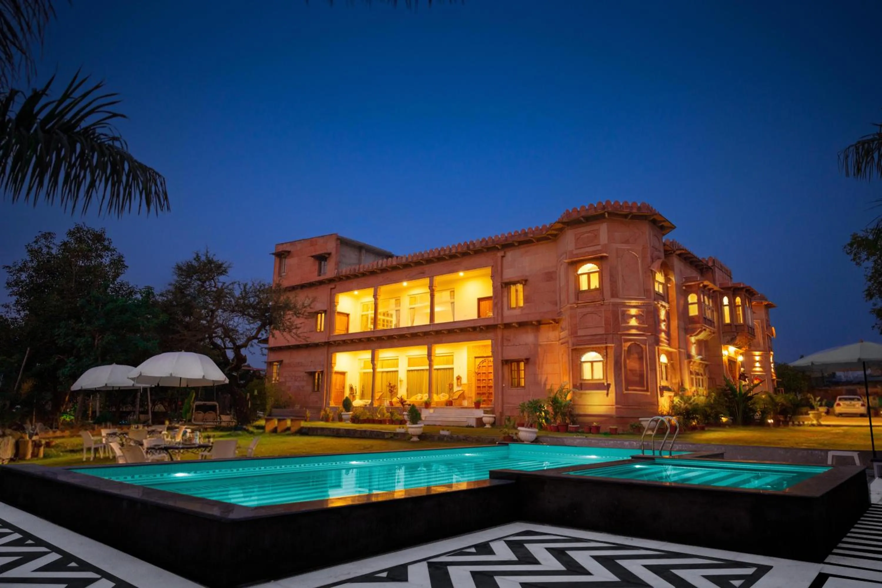 Pool view in Castle Oodeypore A Boutique stay Udaipur