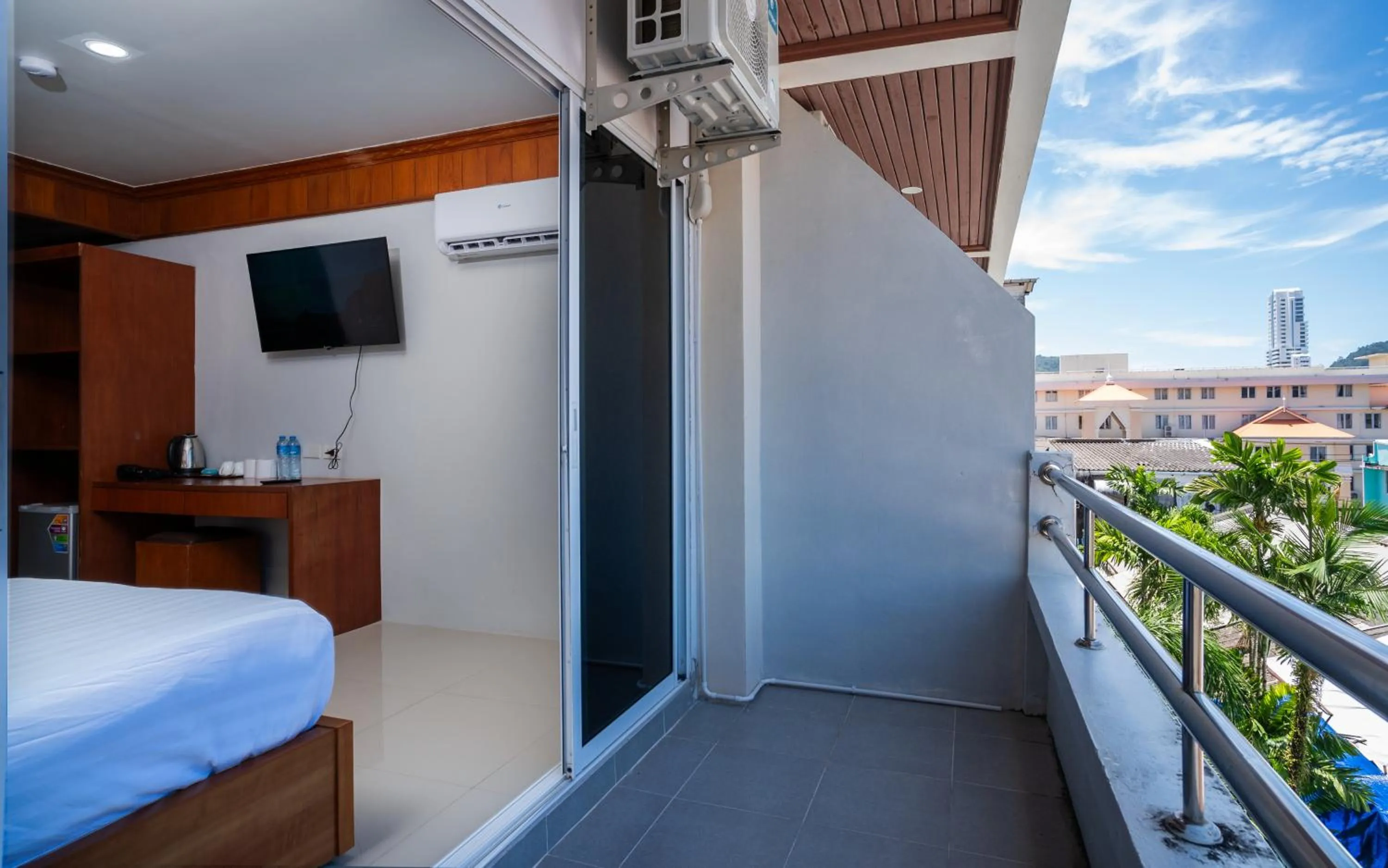 View (from property/room), Bed in GP House Phuket Patong Beach