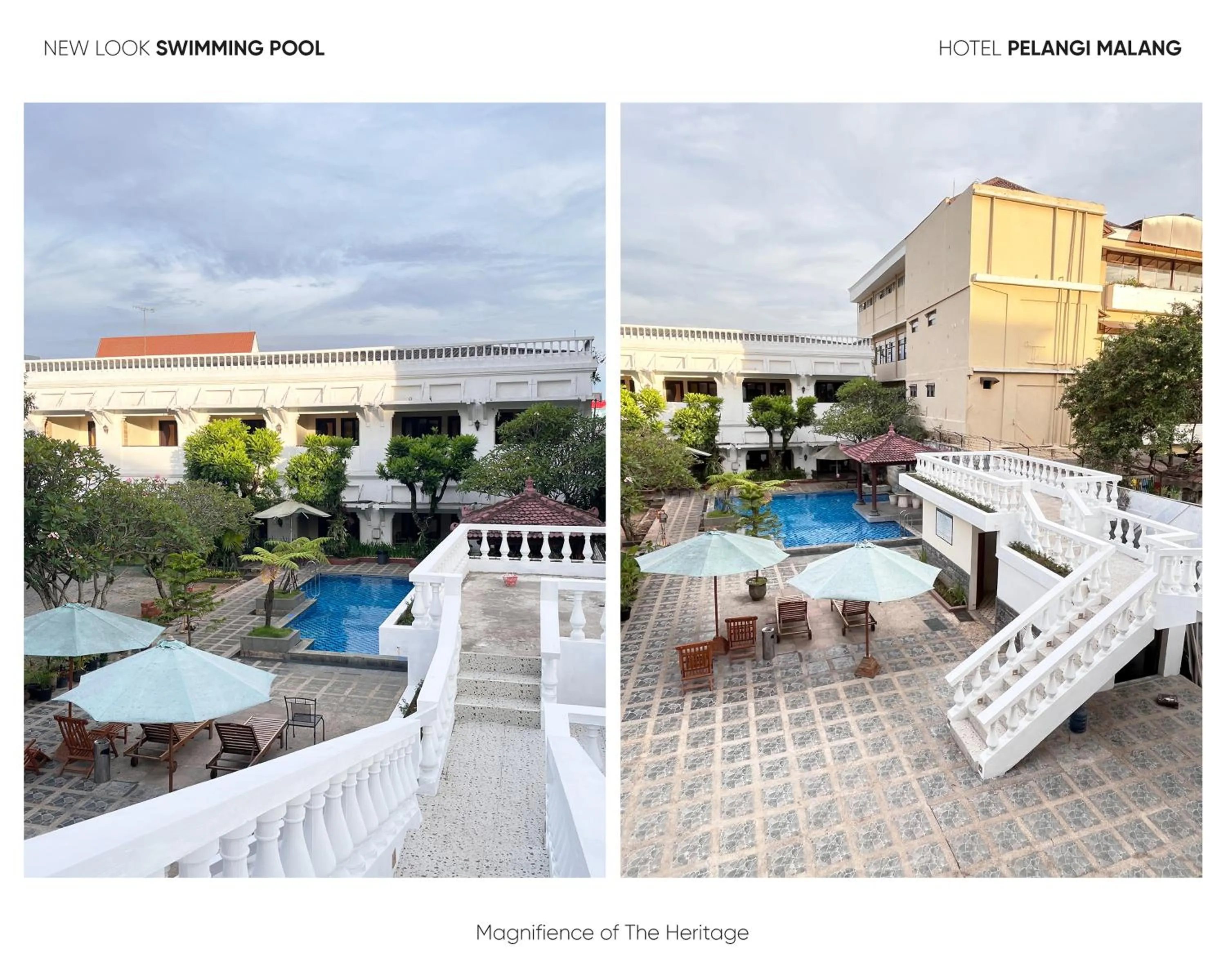 Swimming pool in Hotel Pelangi Malang, Kayutangan Heritage