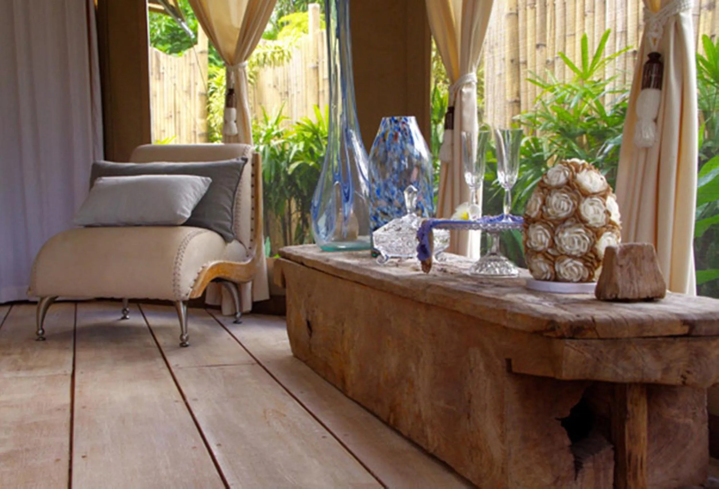 Seating area in Sandat Glamping Tents