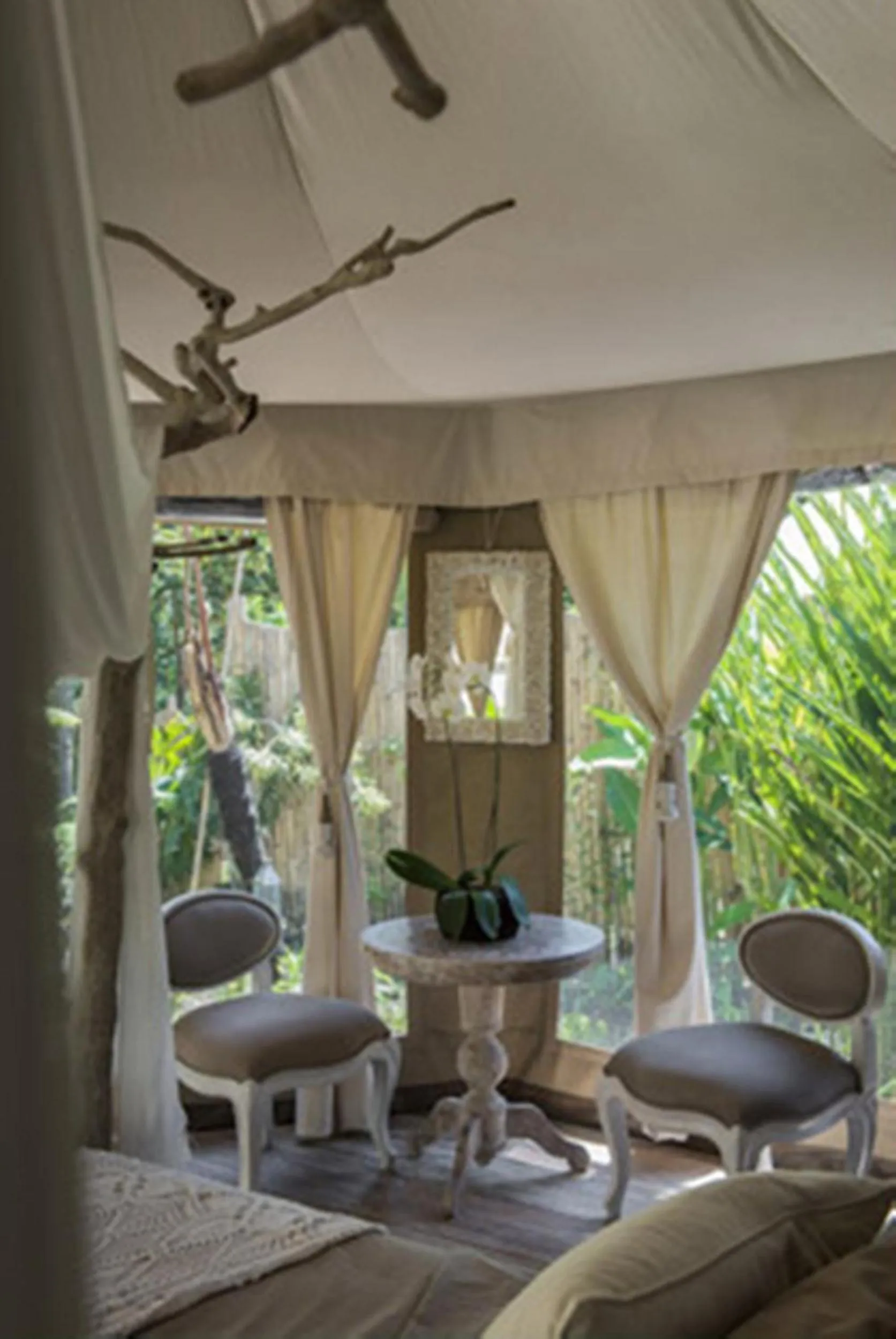 Seating area in Sandat Glamping Tents
