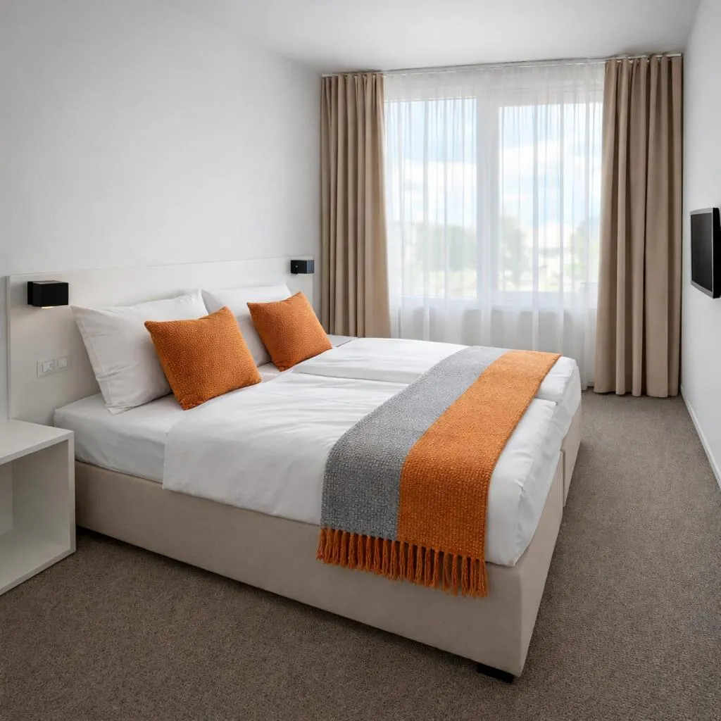 Bed in Hotel Kapitol