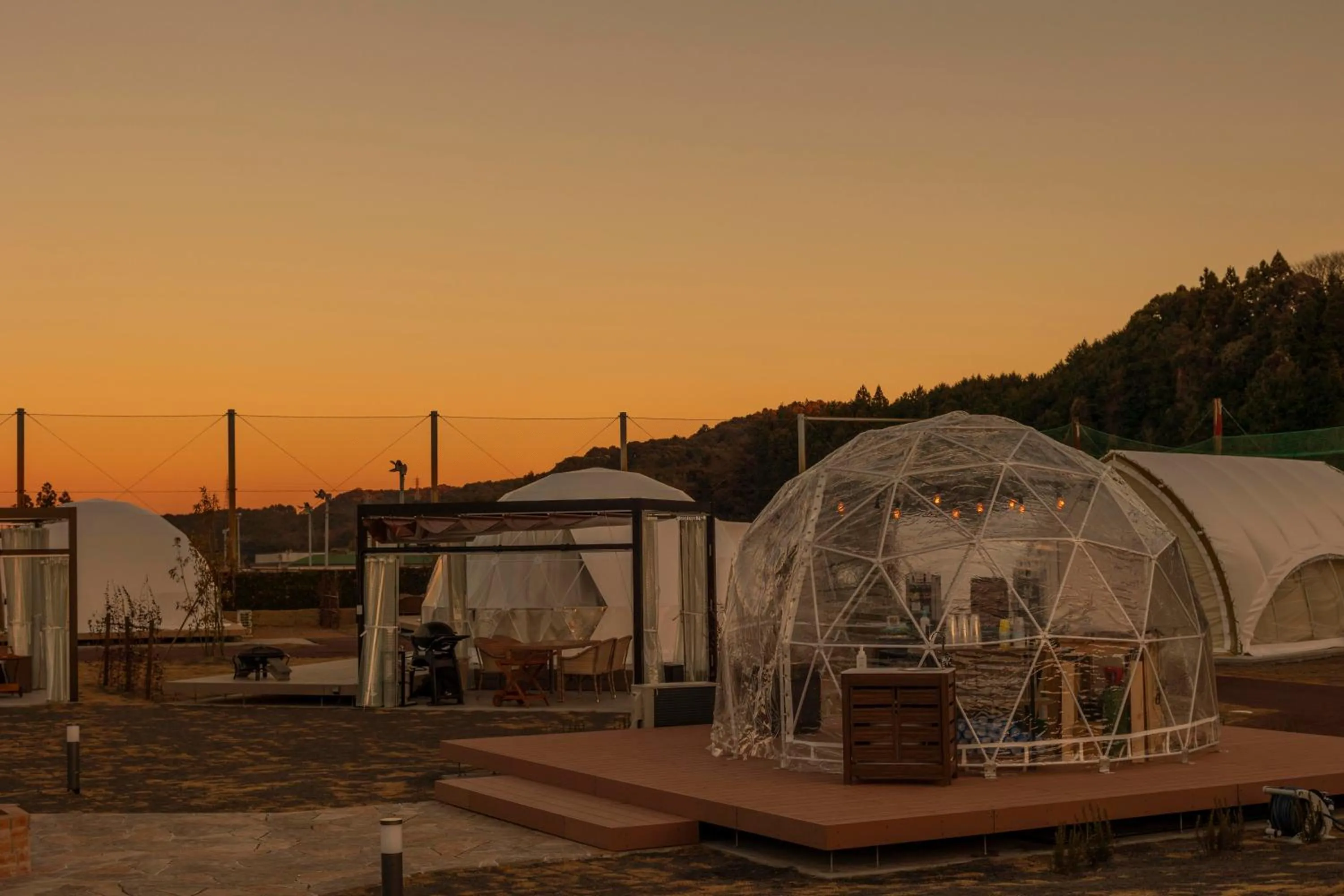 Sunset in Glamping&Port結