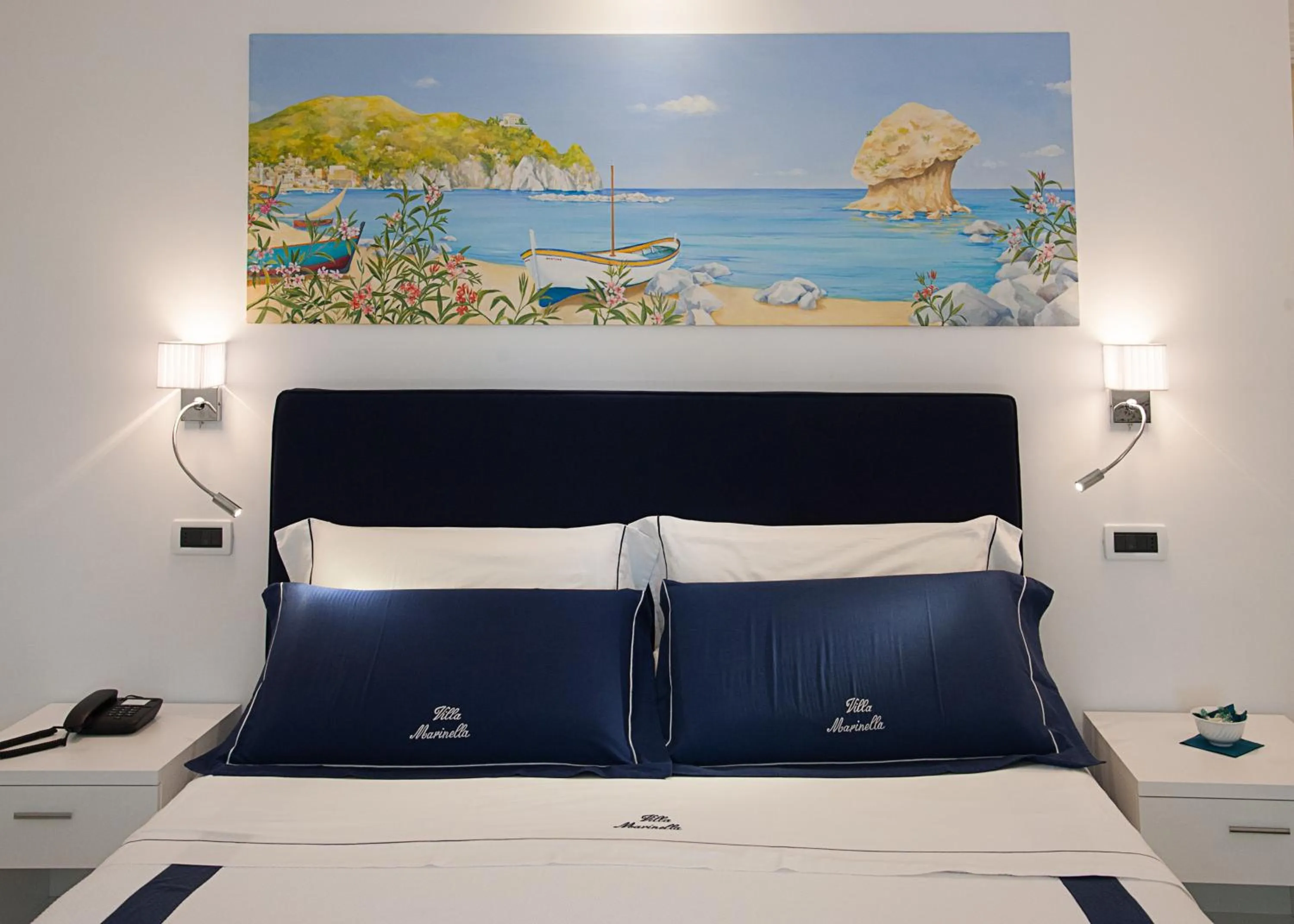 Bedroom, Bed in Villa Marinella