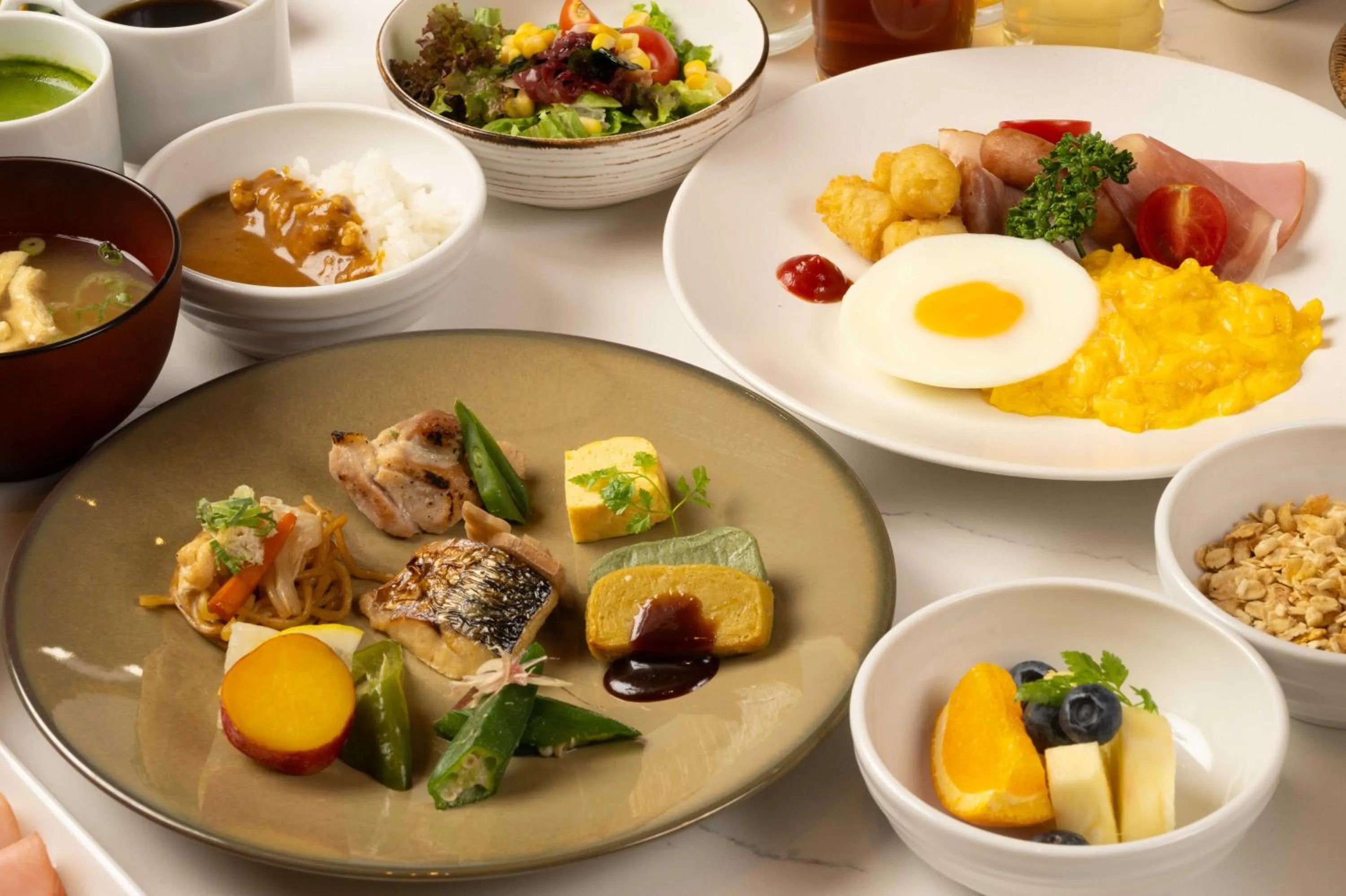 Buffet breakfast in Loisir Hotel Kyoto Toji