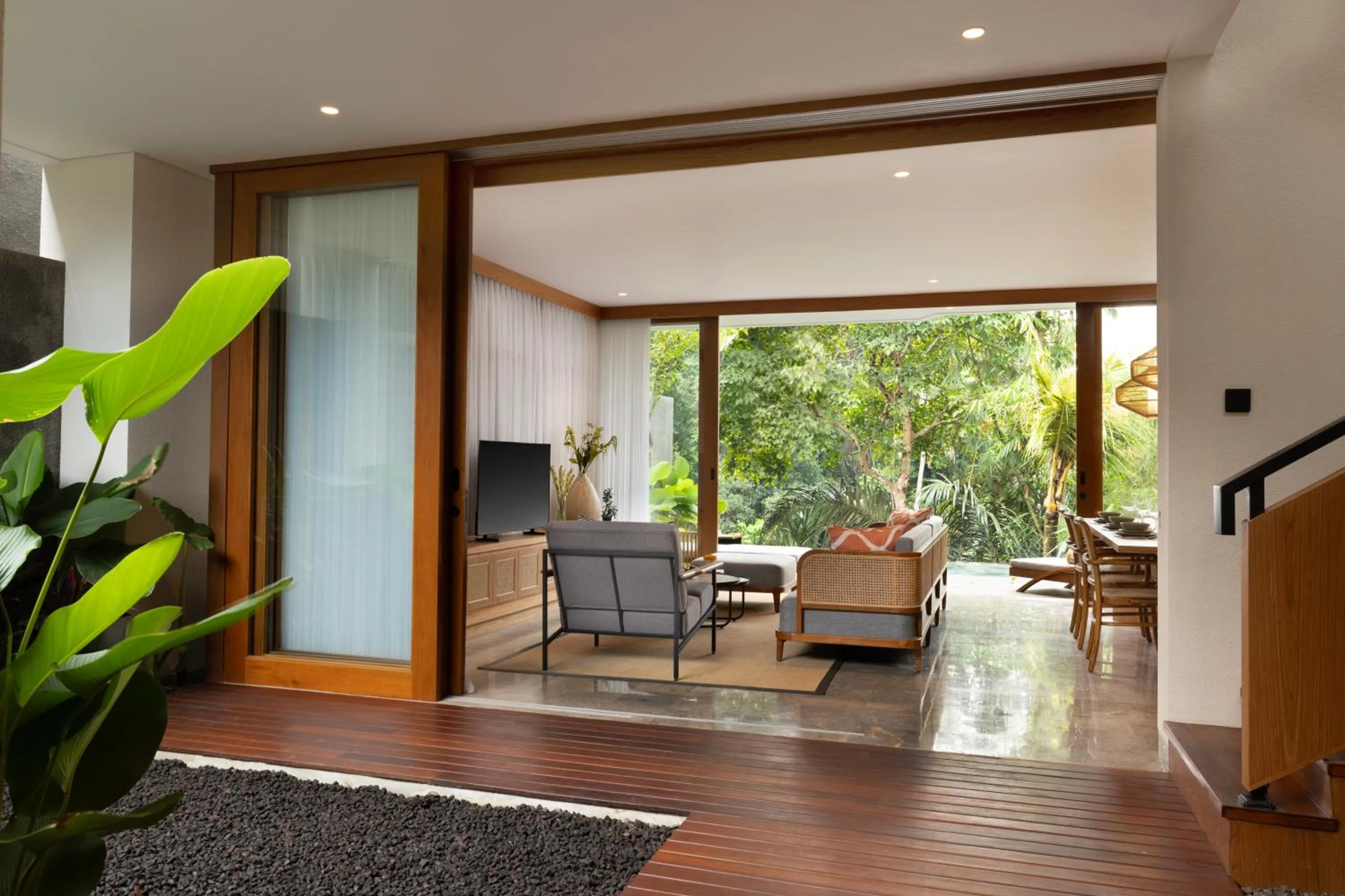 Living room in Damara Village Ubud by Alaya Private Estate
