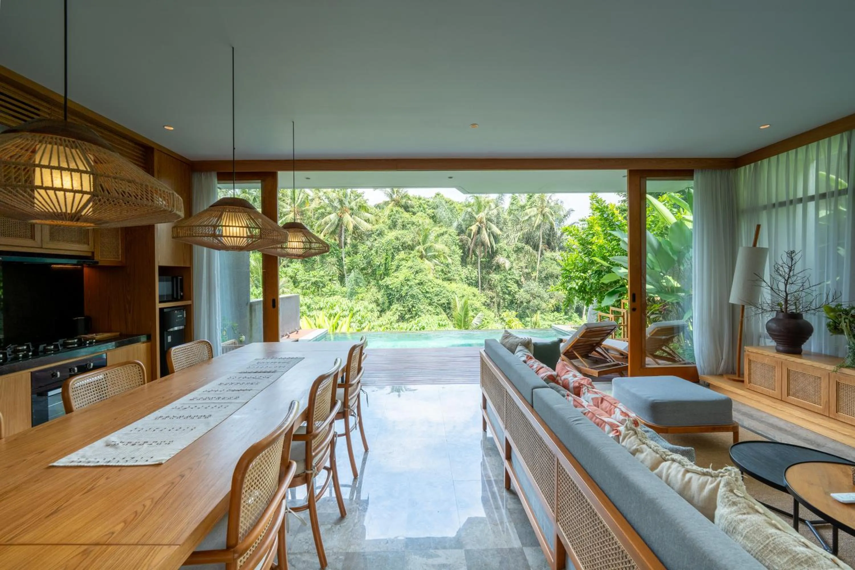 Living room in Damara Village Ubud by Alaya Private Estate