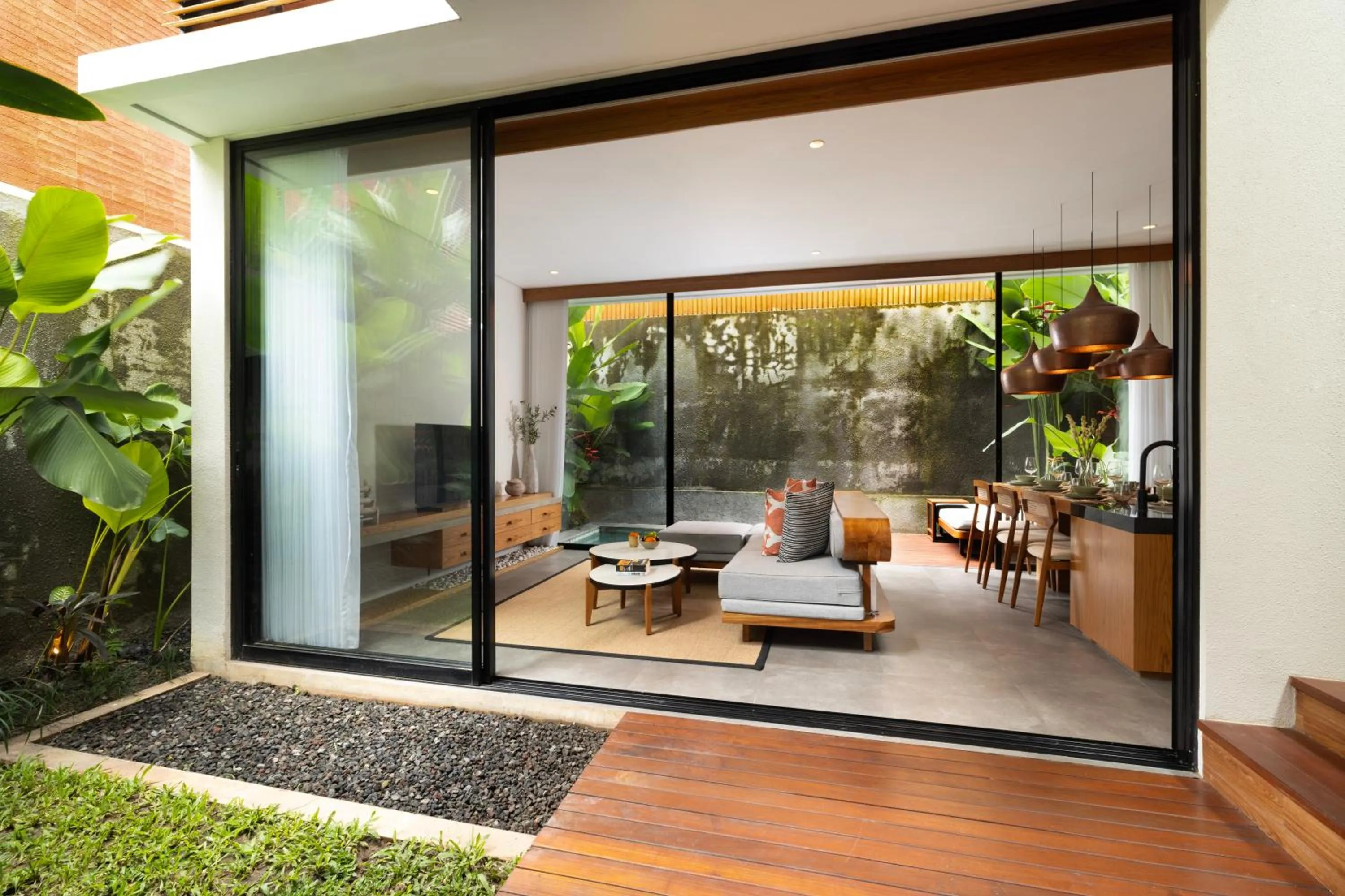 Living room in Damara Village Ubud by Alaya Private Estate