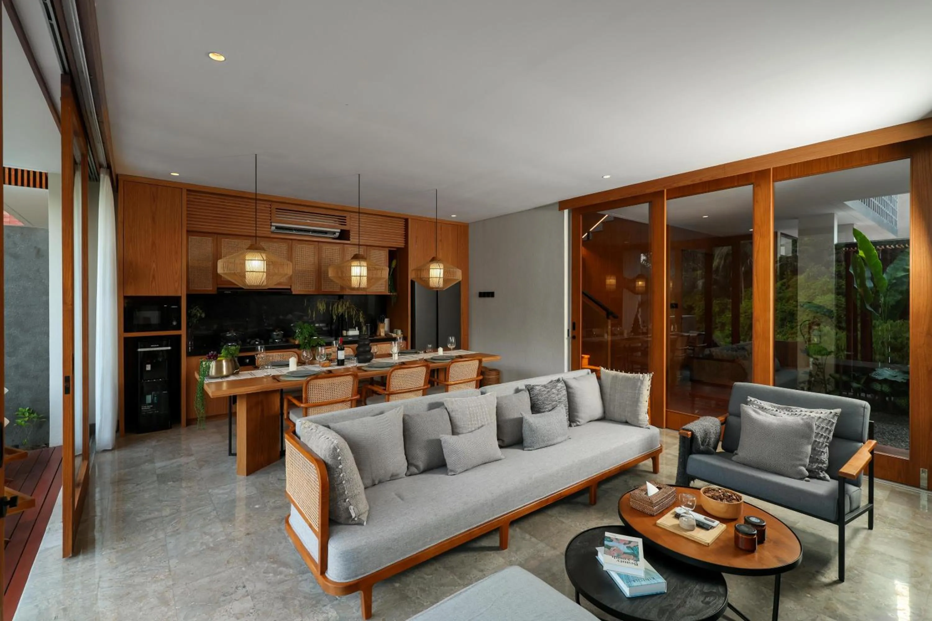 Living room in Damara Village Ubud by Alaya Private Estate