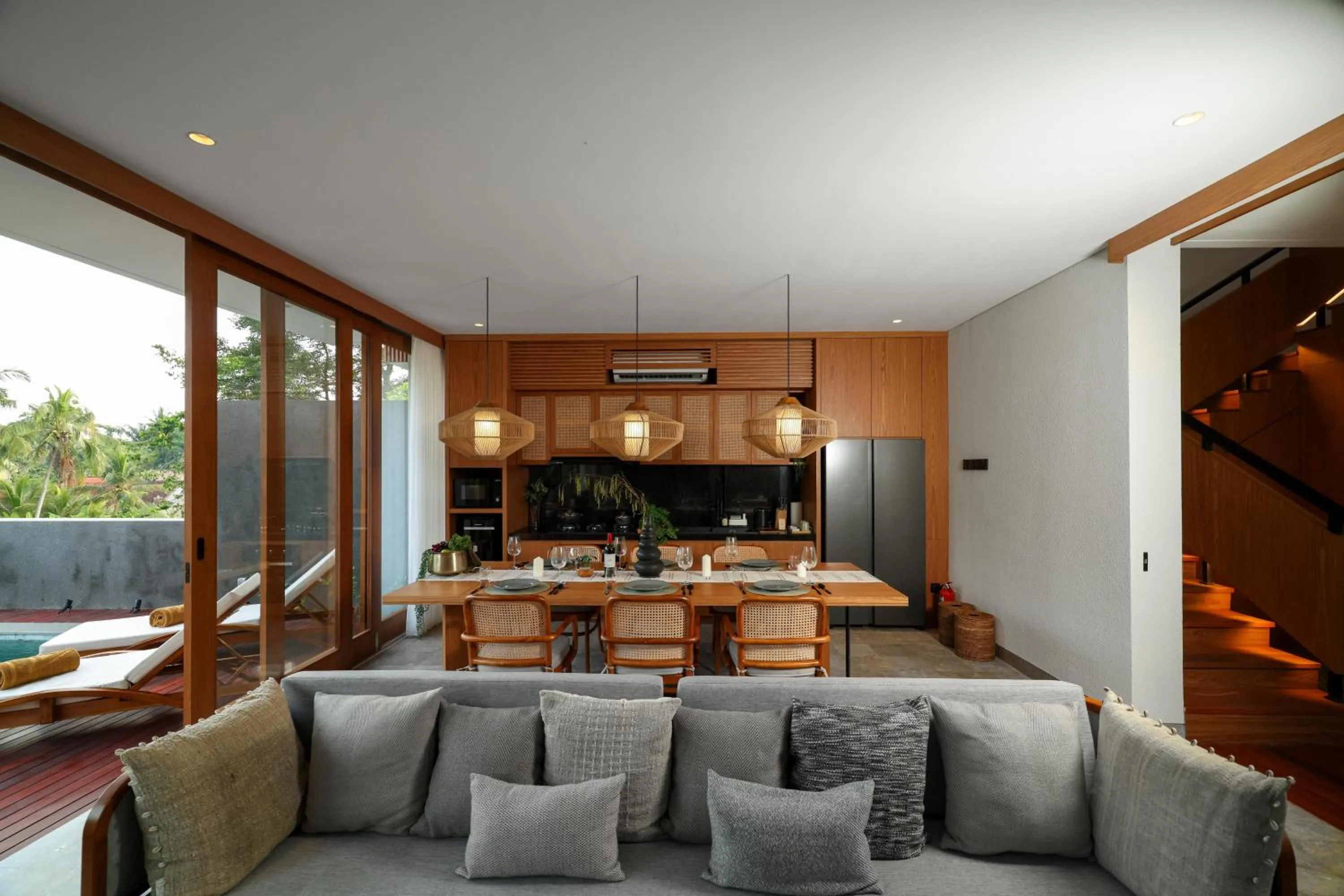 Living room in Damara Village Ubud by Alaya Private Estate