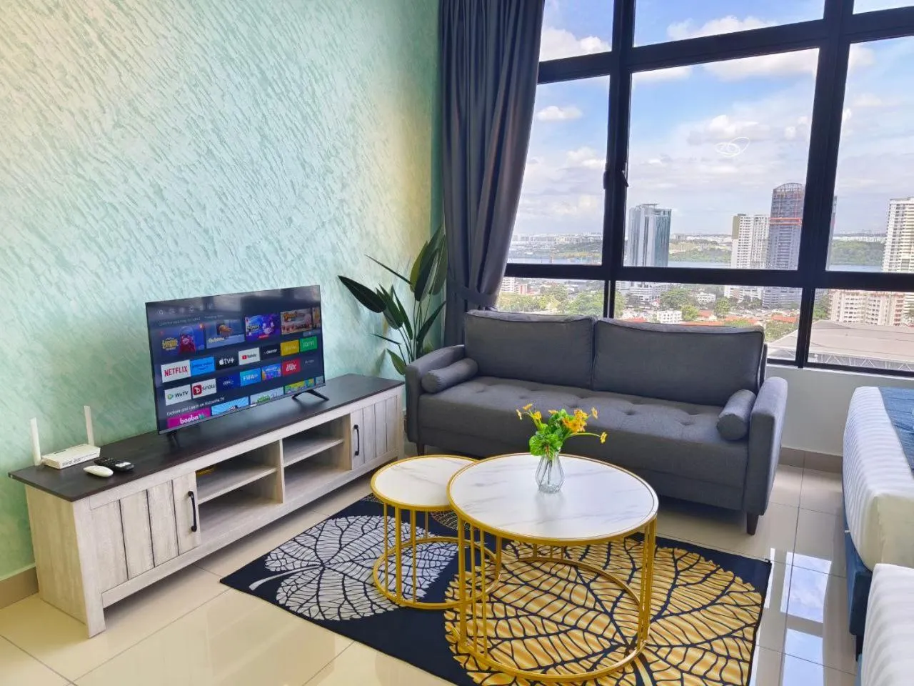 Living room in Twin Tower Johor Bahru by Glex