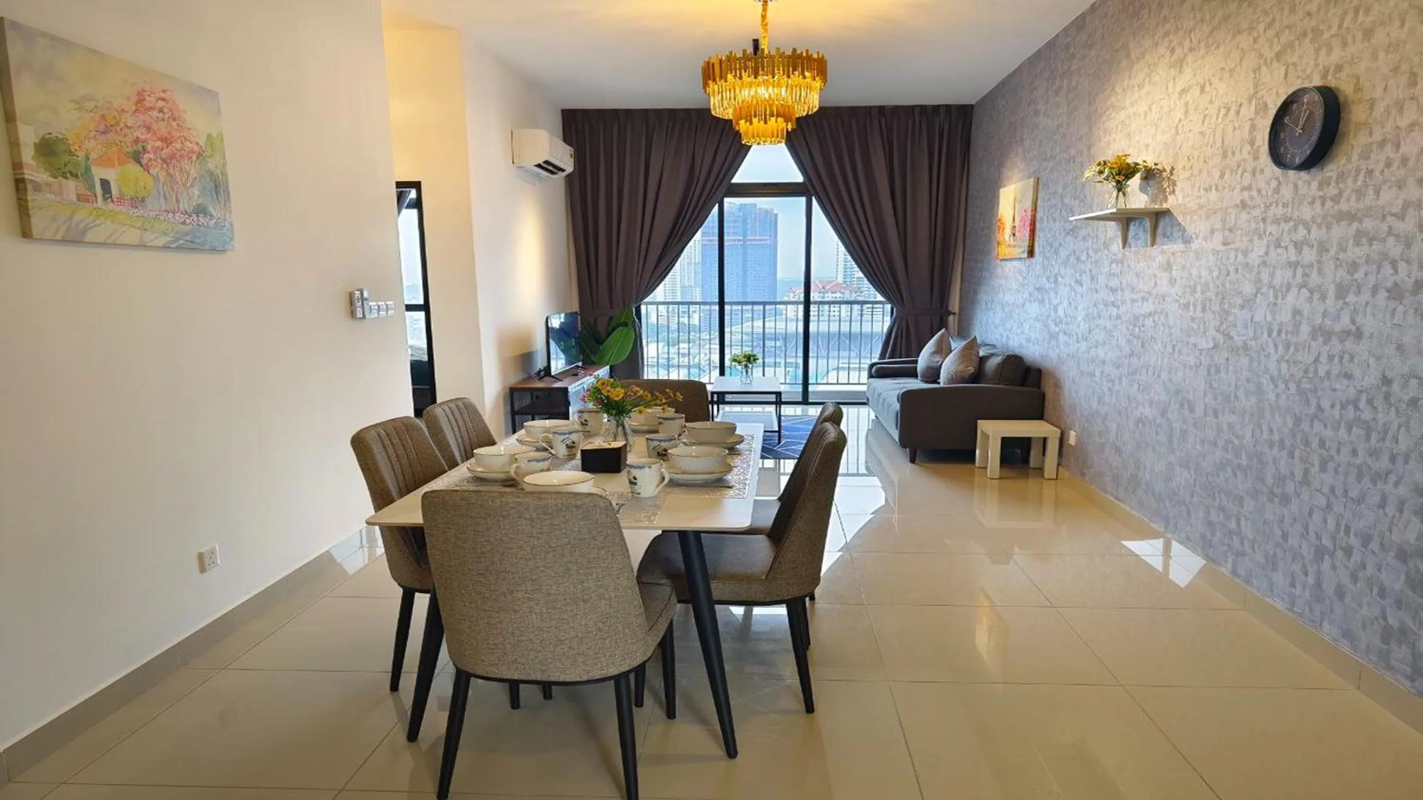 Living room in Twin Tower Johor Bahru by Glex