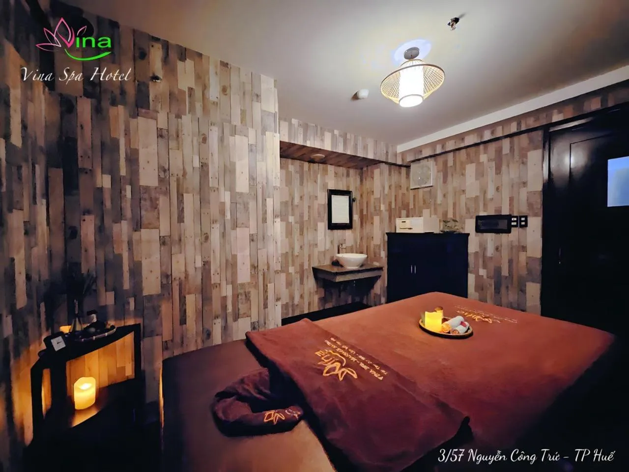 Bed in Vina Spa Hotel