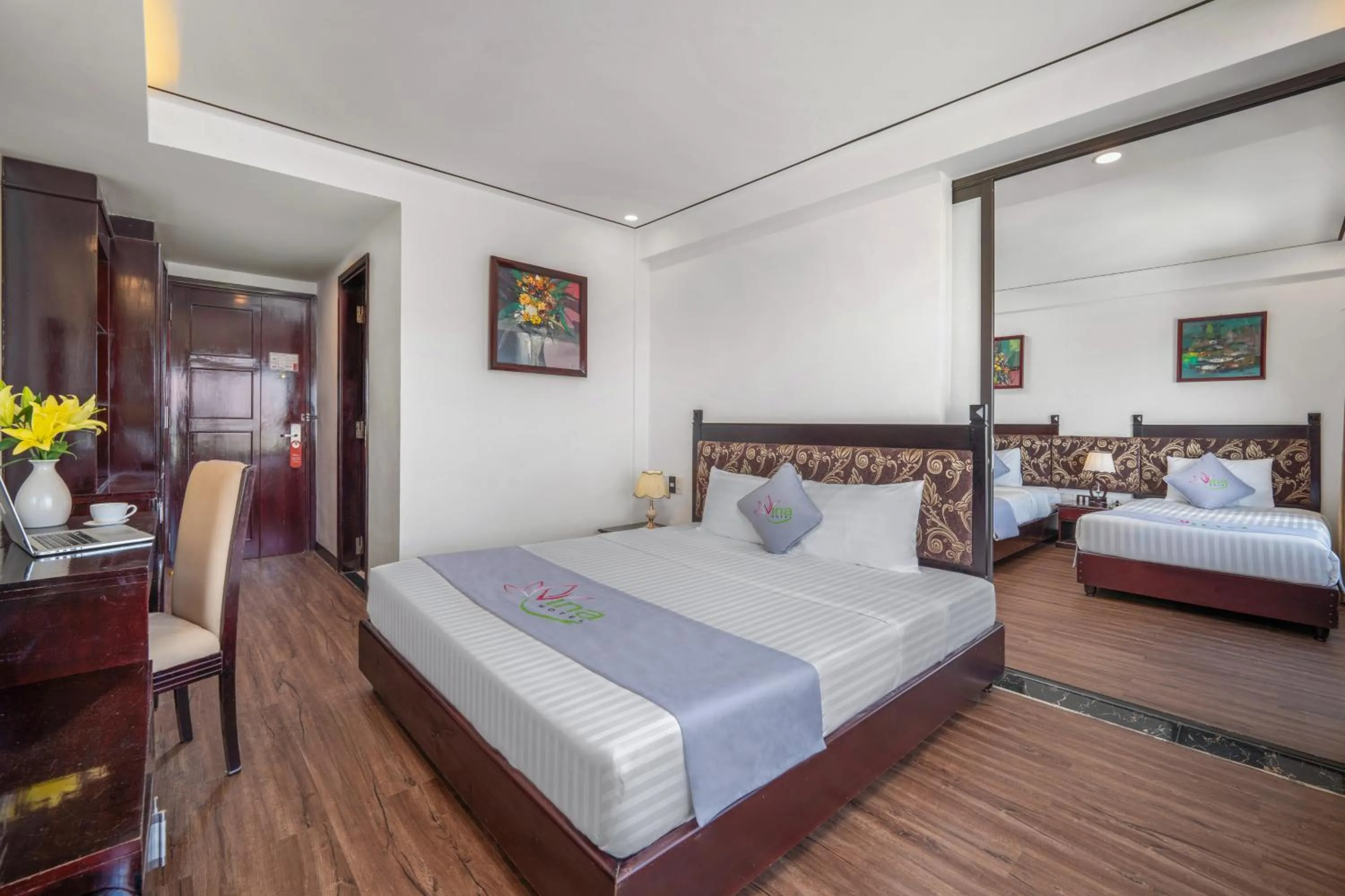 Bed in Vina Spa Hotel