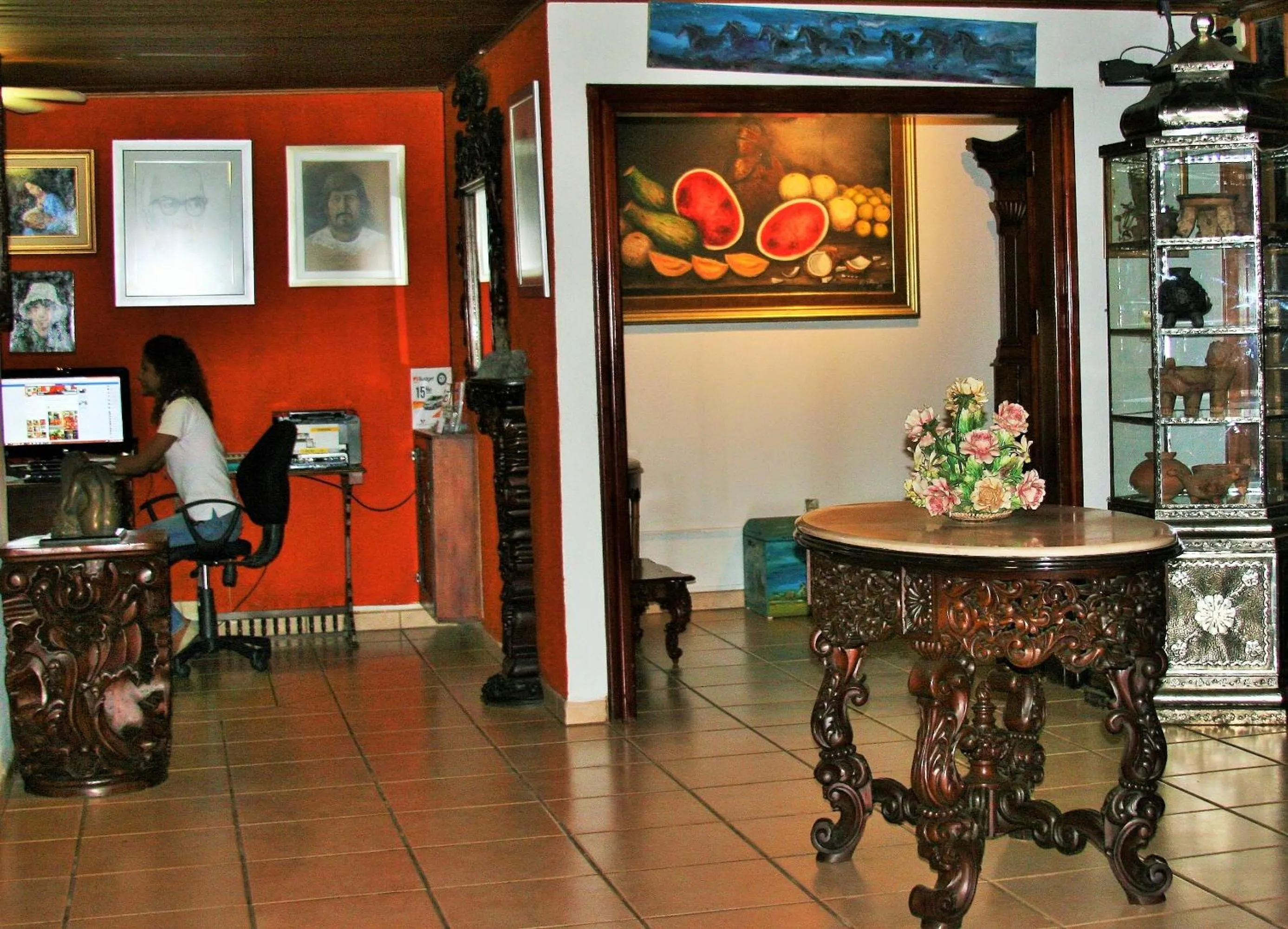 Lobby or reception in La Posada del Arcangel
