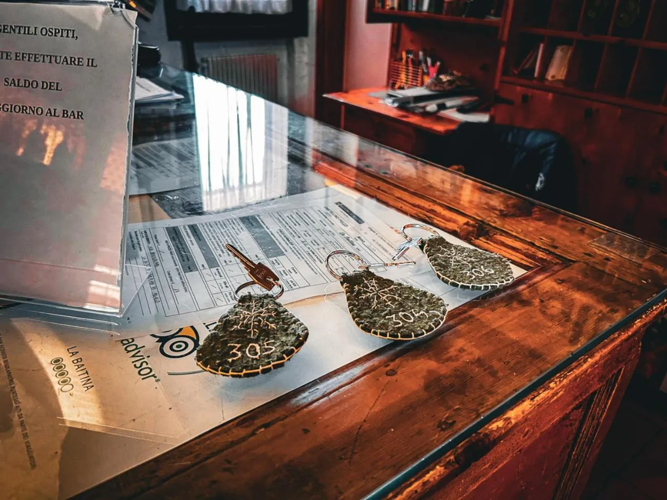 Lobby or reception in Hotel Ristorante La Baitina