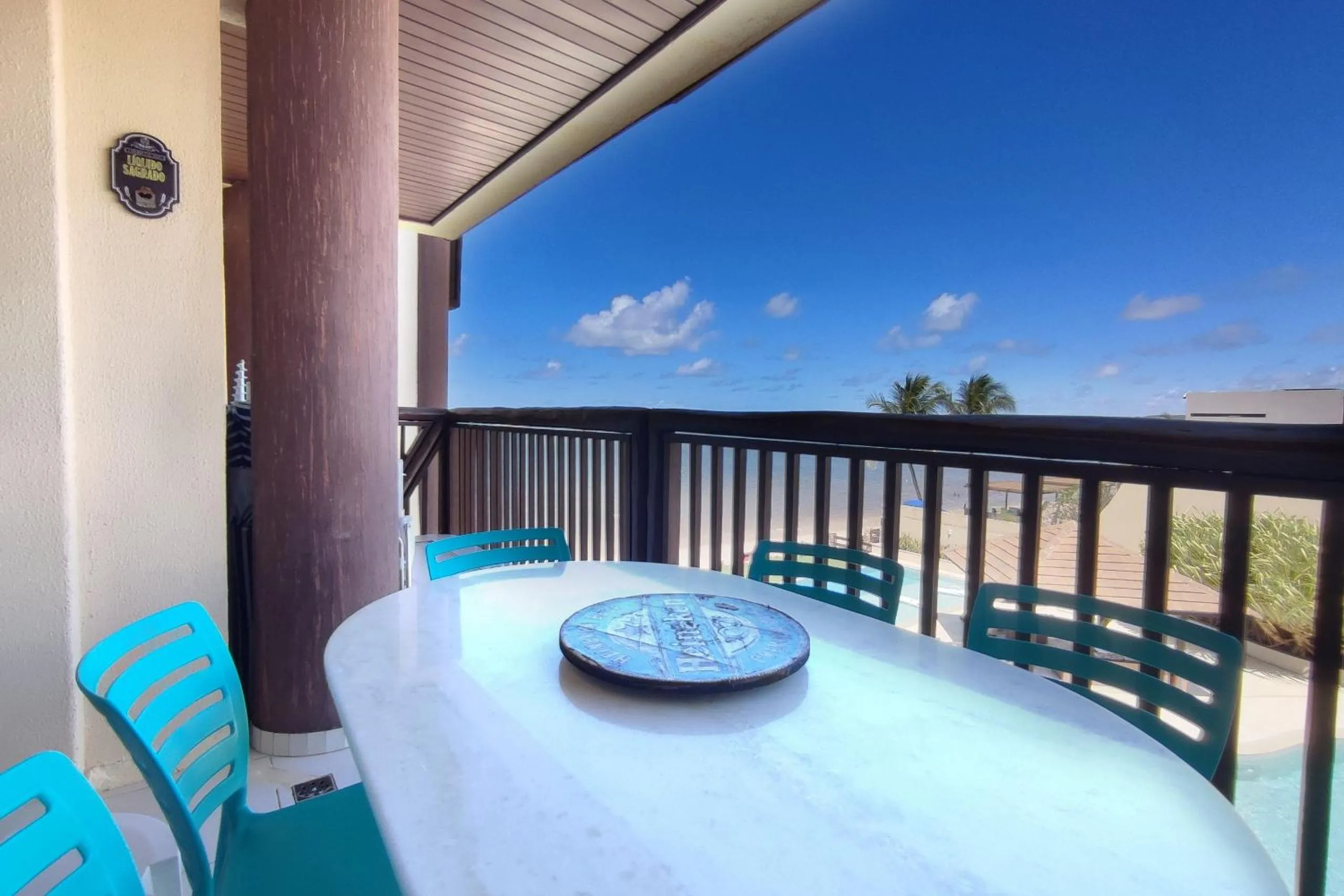 Balcony/Terrace in Barra Bali - Pé na areia com Vista Mar