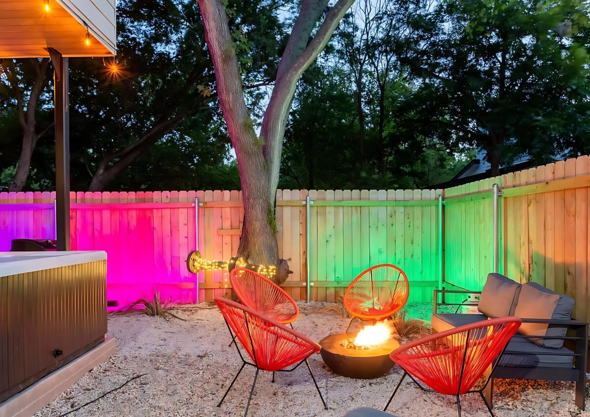 fireplace in Massive 10BR Compound - 6 Min to Downtown Austin