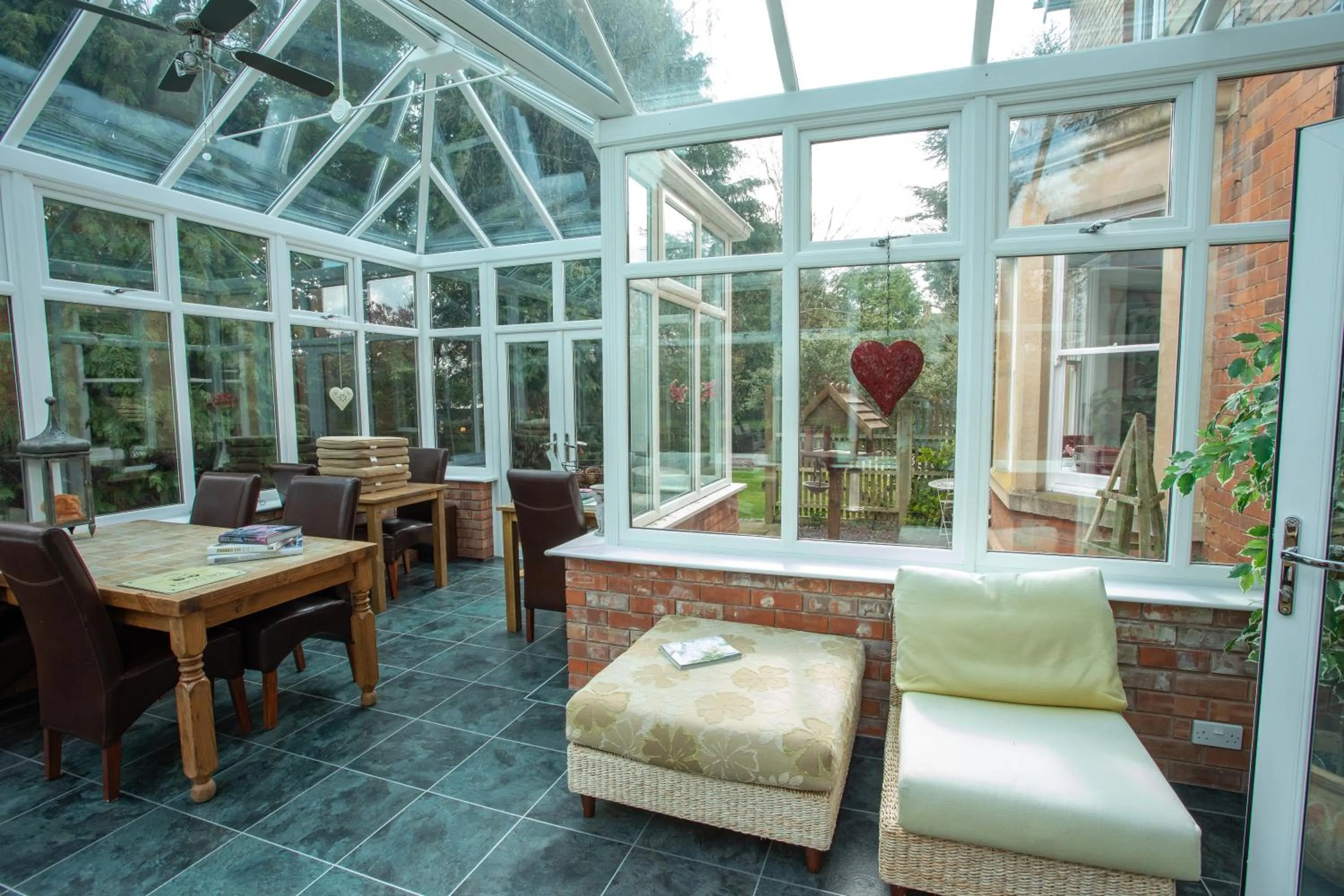 Seating area in Treherne House & The Malvern Retreat