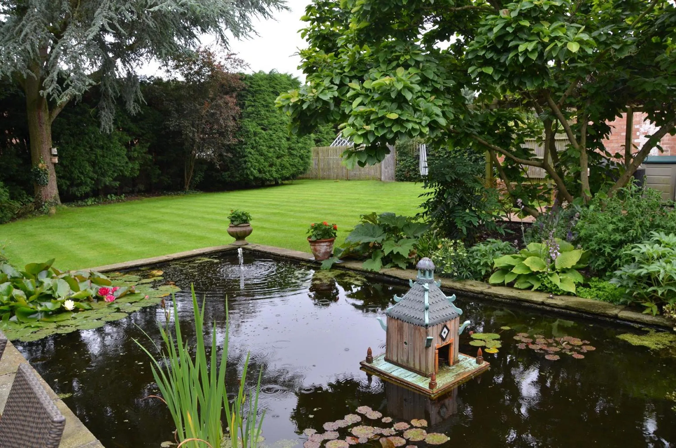 Garden in Treherne House & The Malvern Retreat