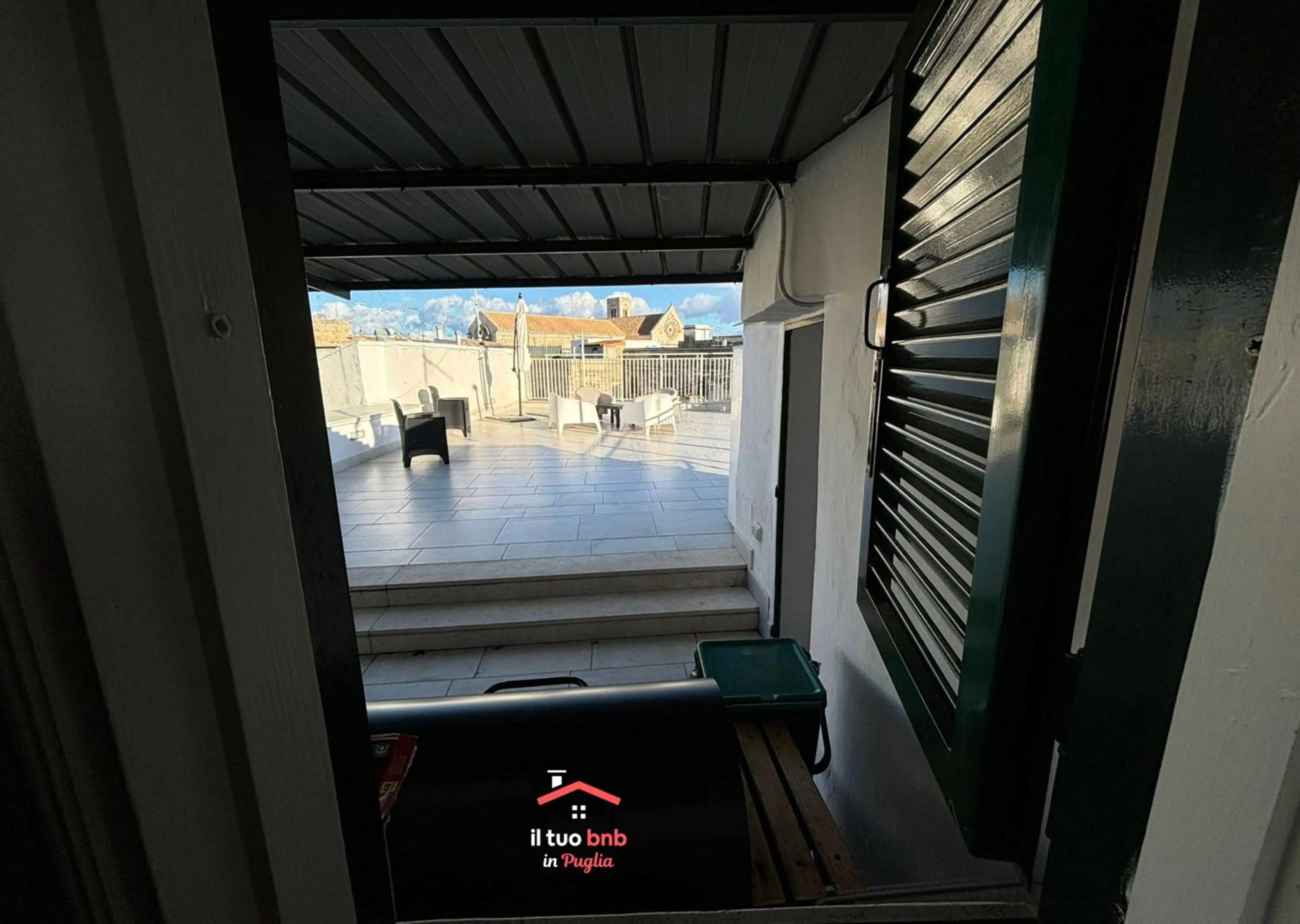 Balcony/Terrace in Casa Bianca bnb,Big Terrace,10 min Airport Beaches