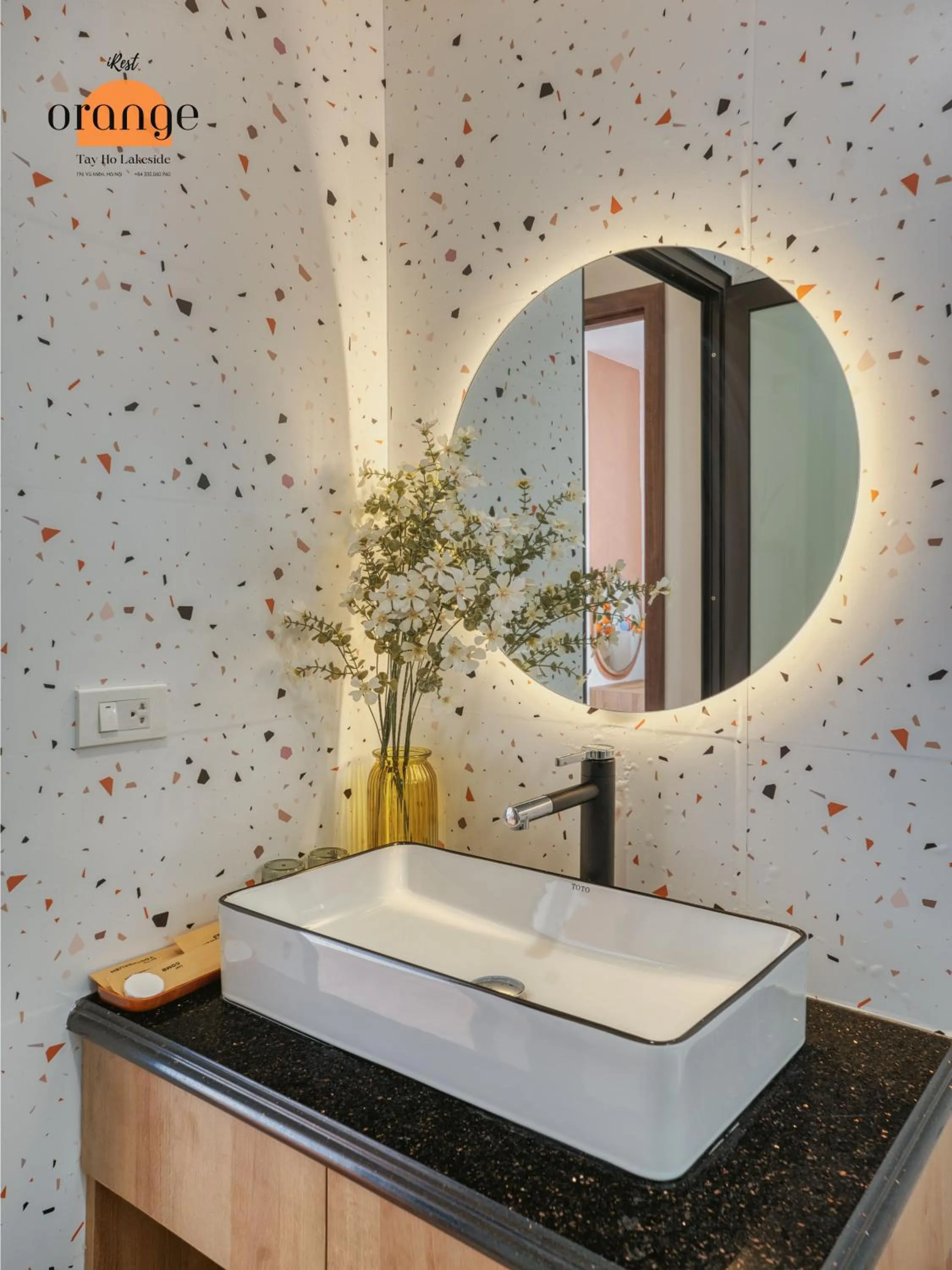 Bathroom in iRest Orange Tay Ho Lakeside Apartment