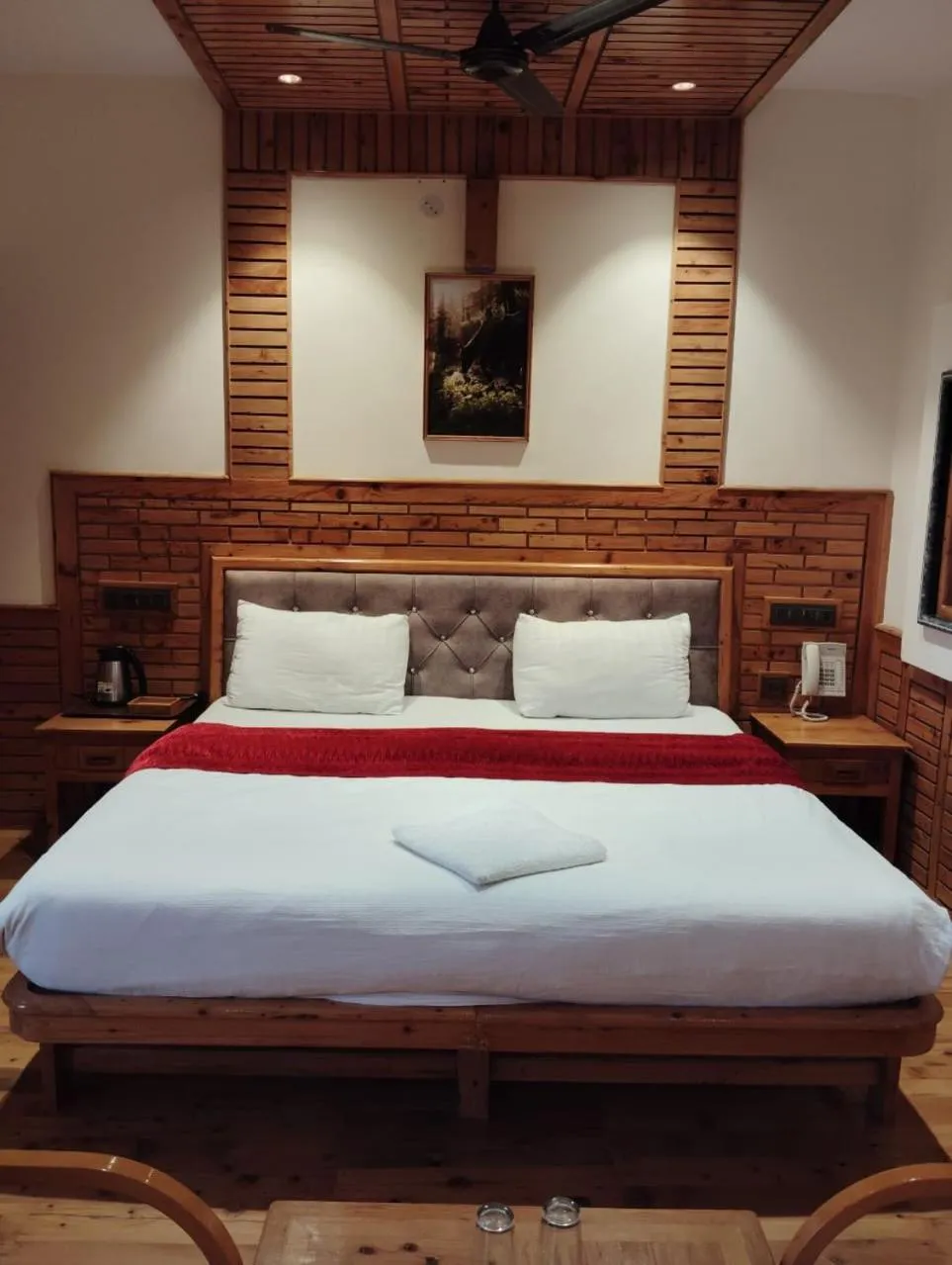 Bedroom, Bed in Hotel CM Palace - Pure Vegetarian