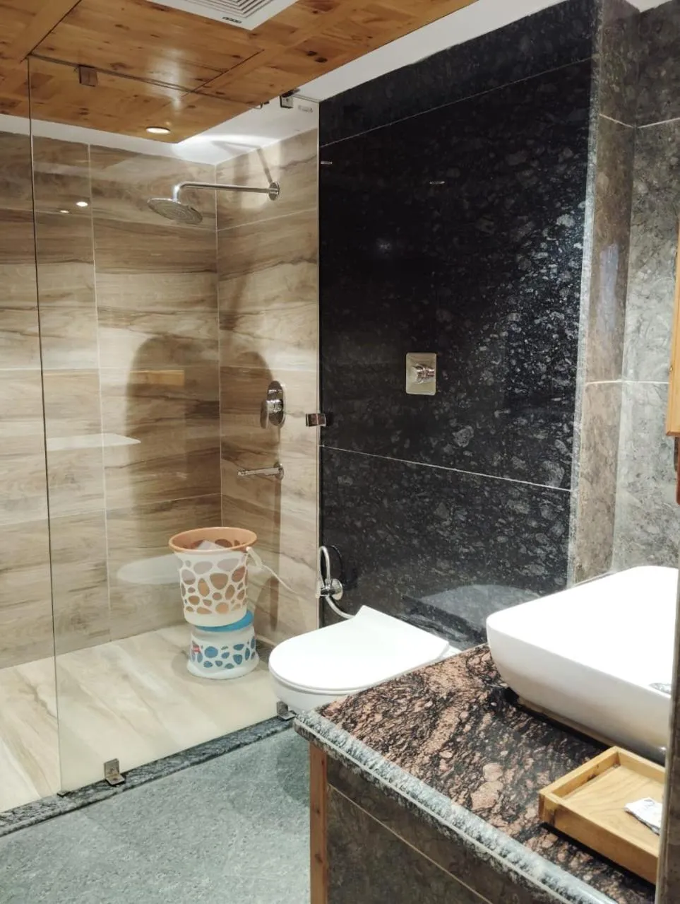 Shower in Hotel CM Palace - Pure Vegetarian