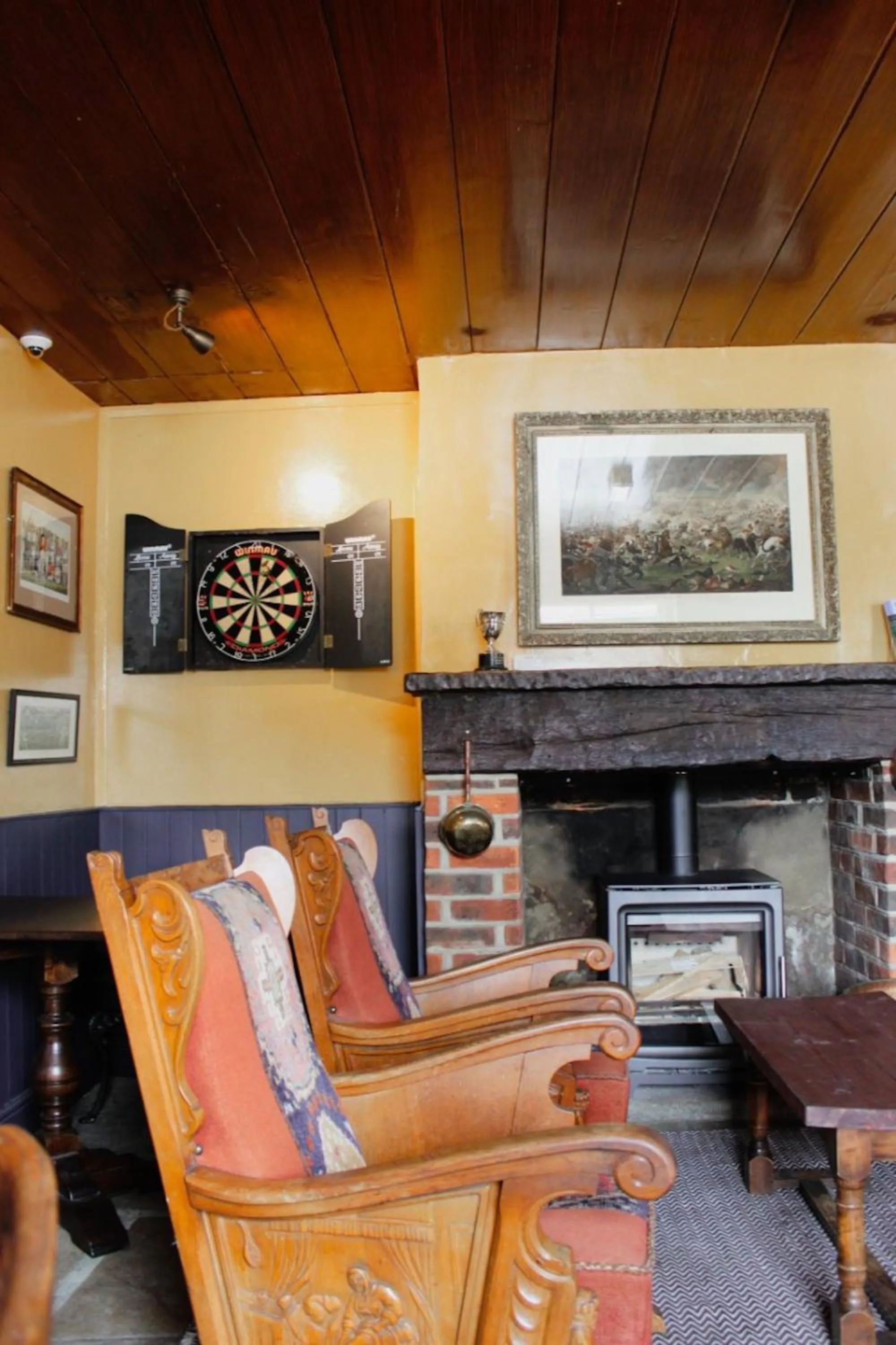 Seating area in The George Inn St Mary Bourne