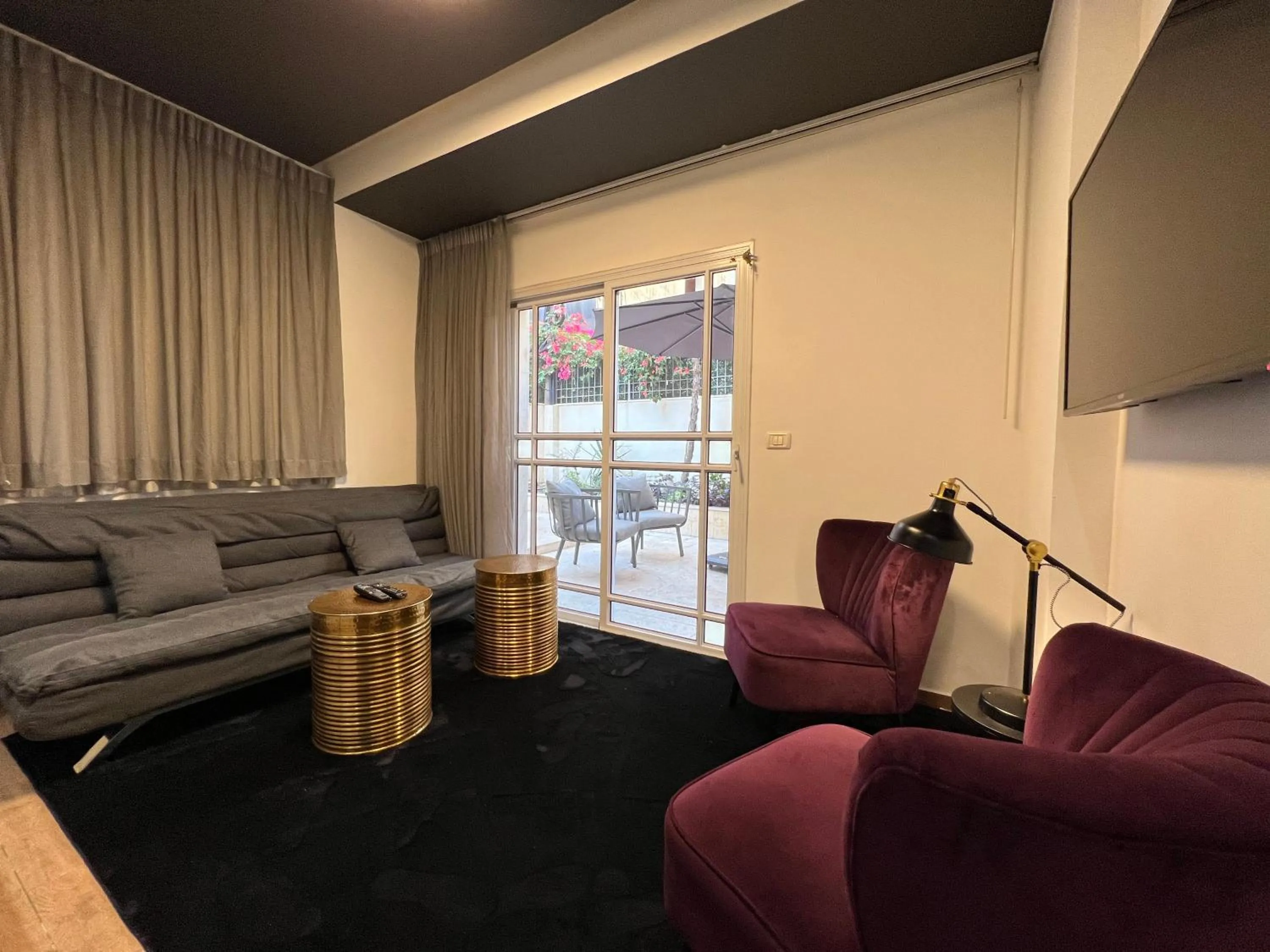 Seating Area in Beer Garden Hotel