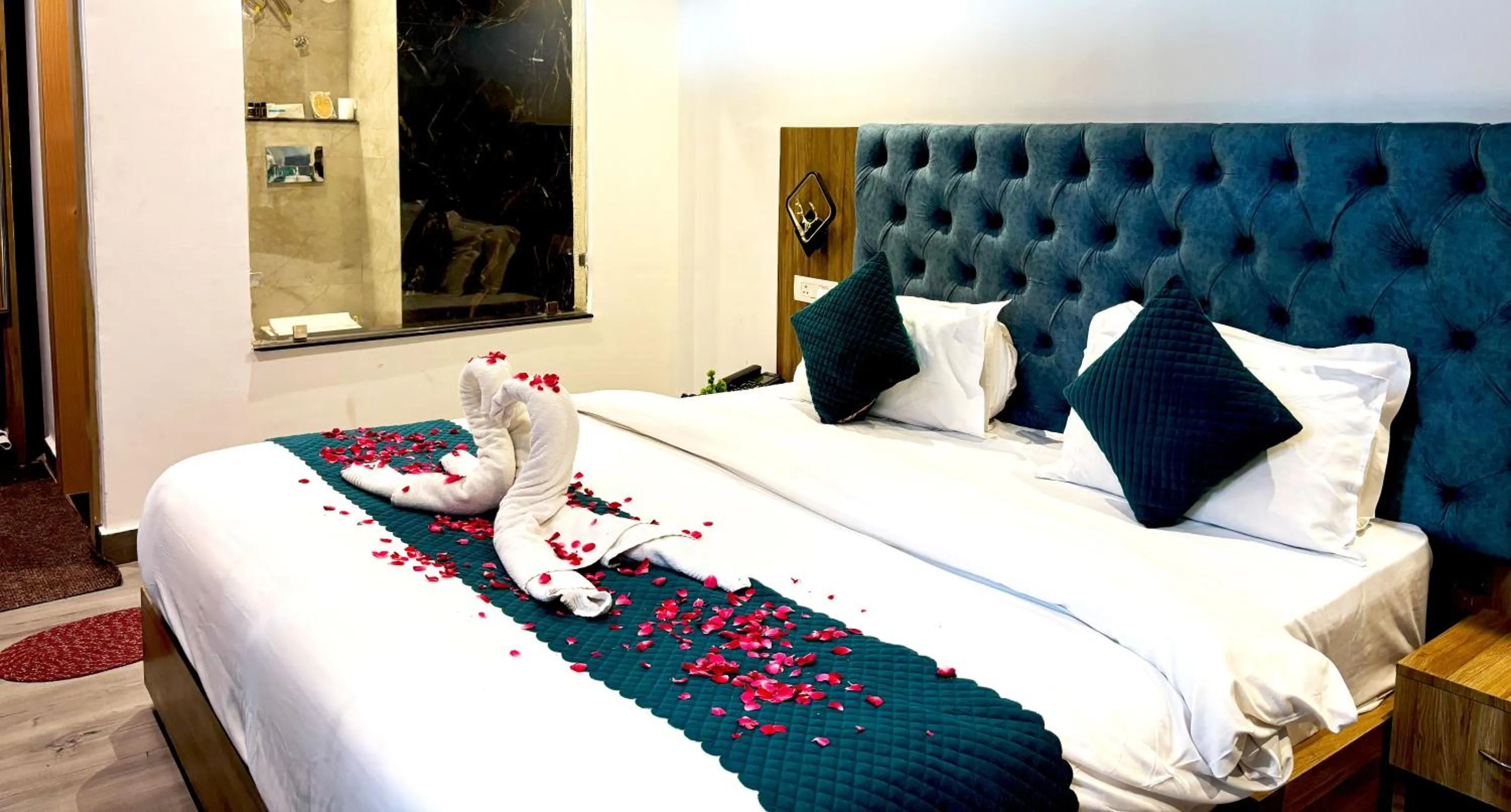 Bed in Hotel JP Hills Rishikesh