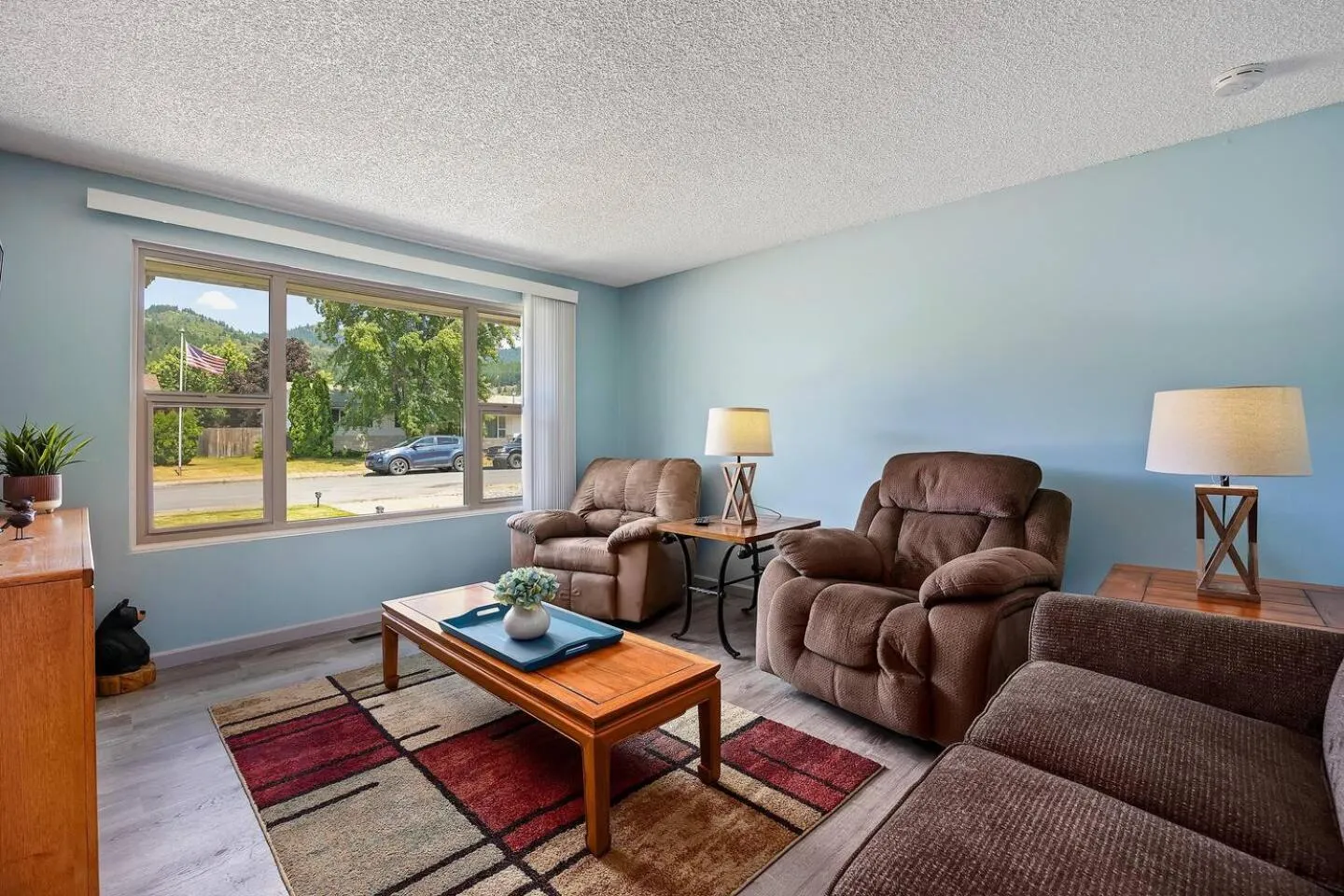 Living room in The Brick House, Kellogg ID