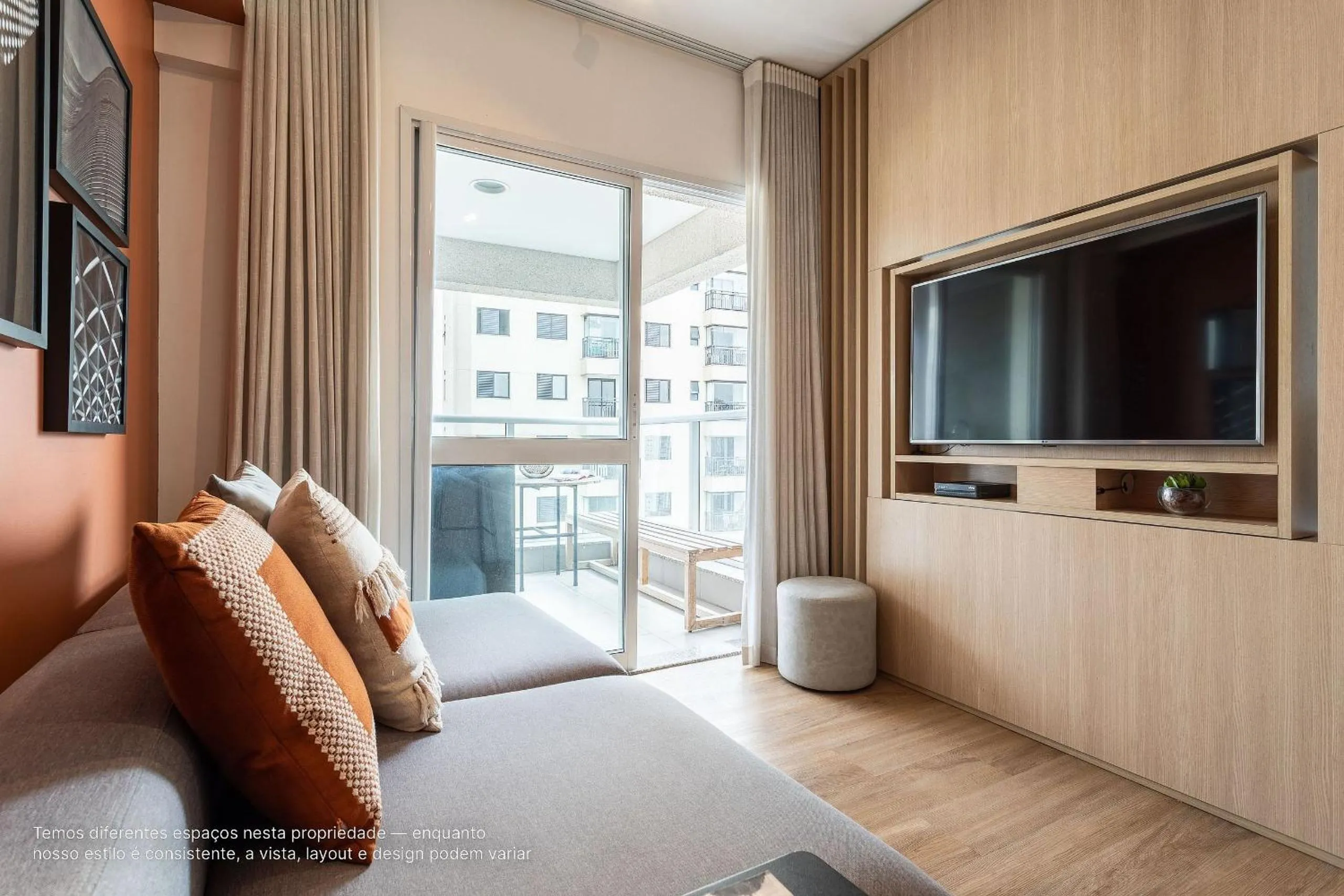 View (from property/room), Bed in Homelike by Viva - Apartamentos completos em Pinheiros a uma quadra da Faria Lima