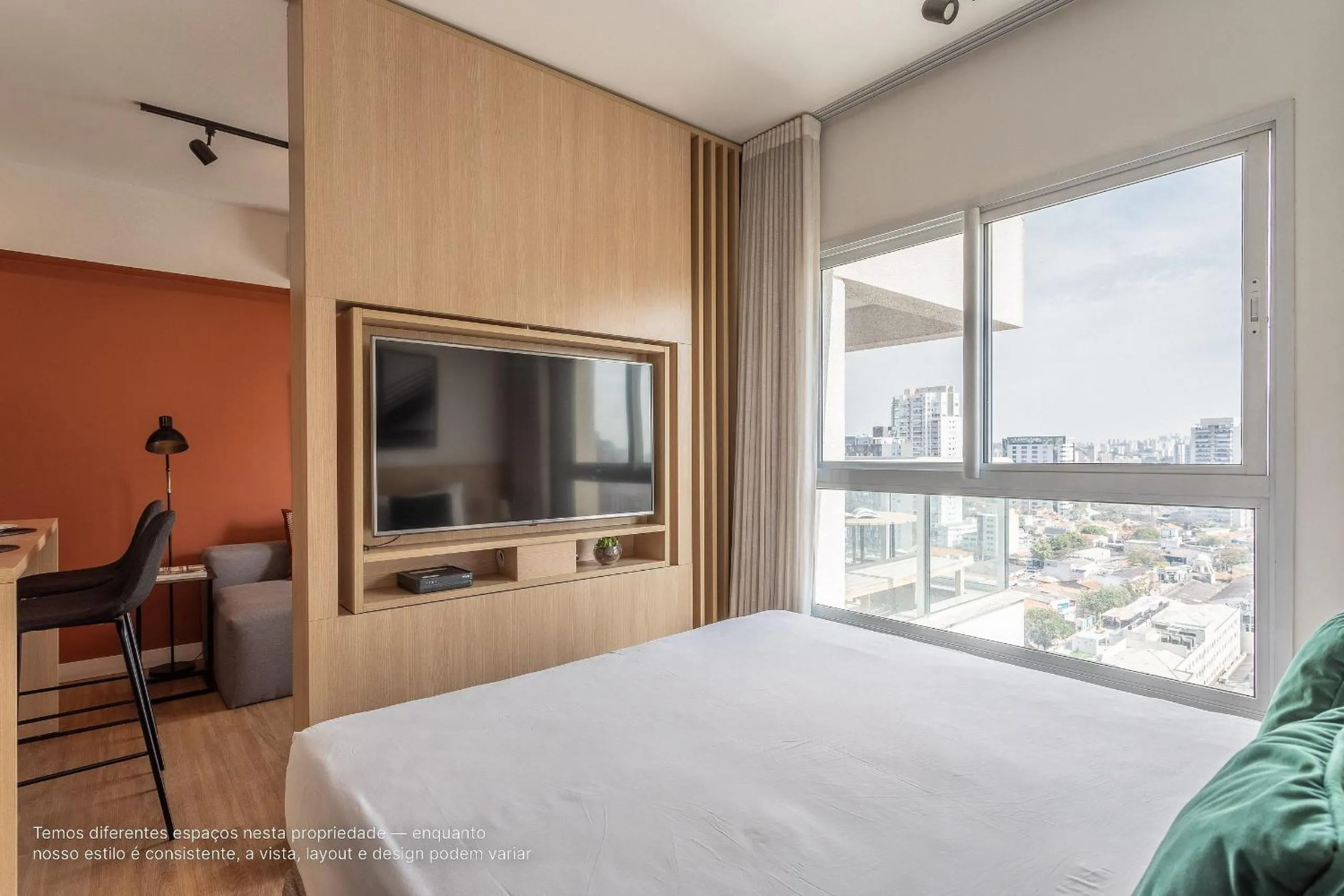 Photo of the whole room, Bed in Homelike by Viva - Apartamentos completos em Pinheiros a uma quadra da Faria Lima